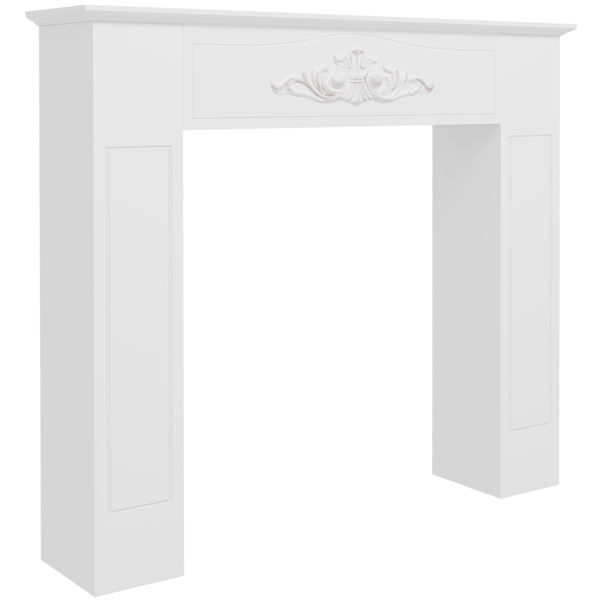 Freestanding Fireplace Surround, Modern Fireplace Mantel with Leg for Electric Fireplaces, 44.7