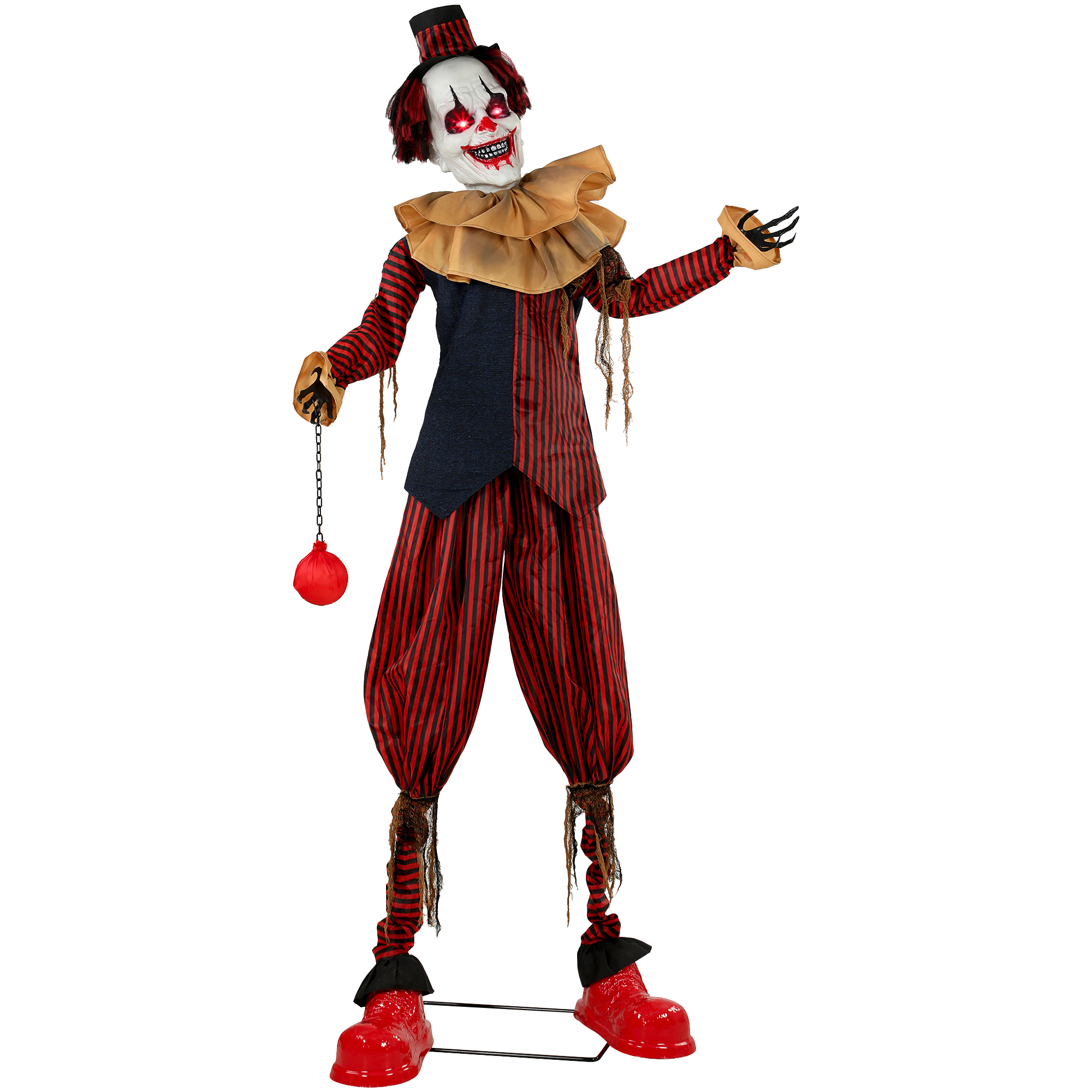 Large Animated Clown Halloween Decorations with Sound Touch Activated, Light Up Eyes, Animated Prop (Drop Shipping Only, Not for Amazon)