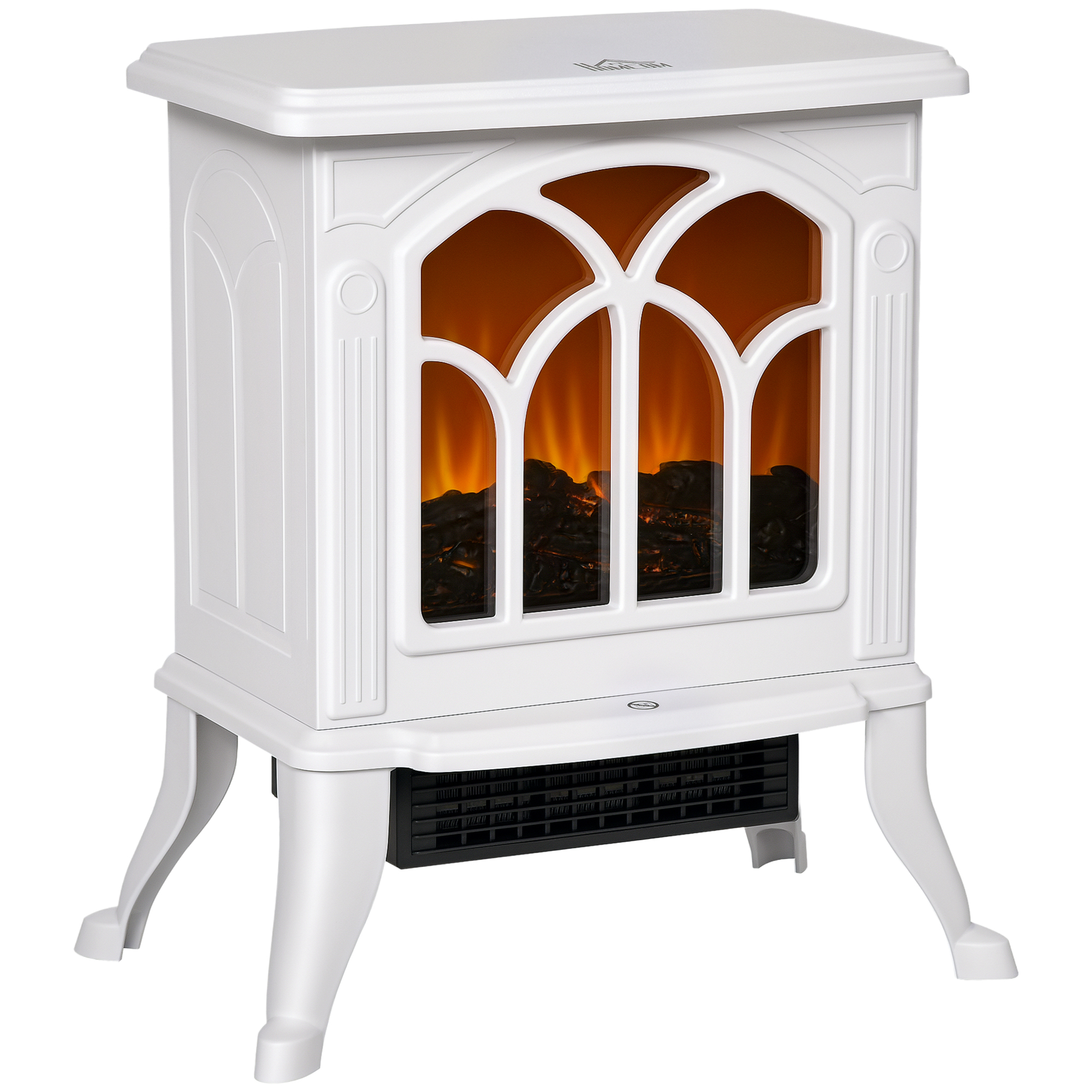 Electric Fireplace Heater, Freestanding Fireplace Stove with Realistic Logs and Flame Effect, 750W/1500W, Black (Drop Shipping Only, Not for Amazon)
