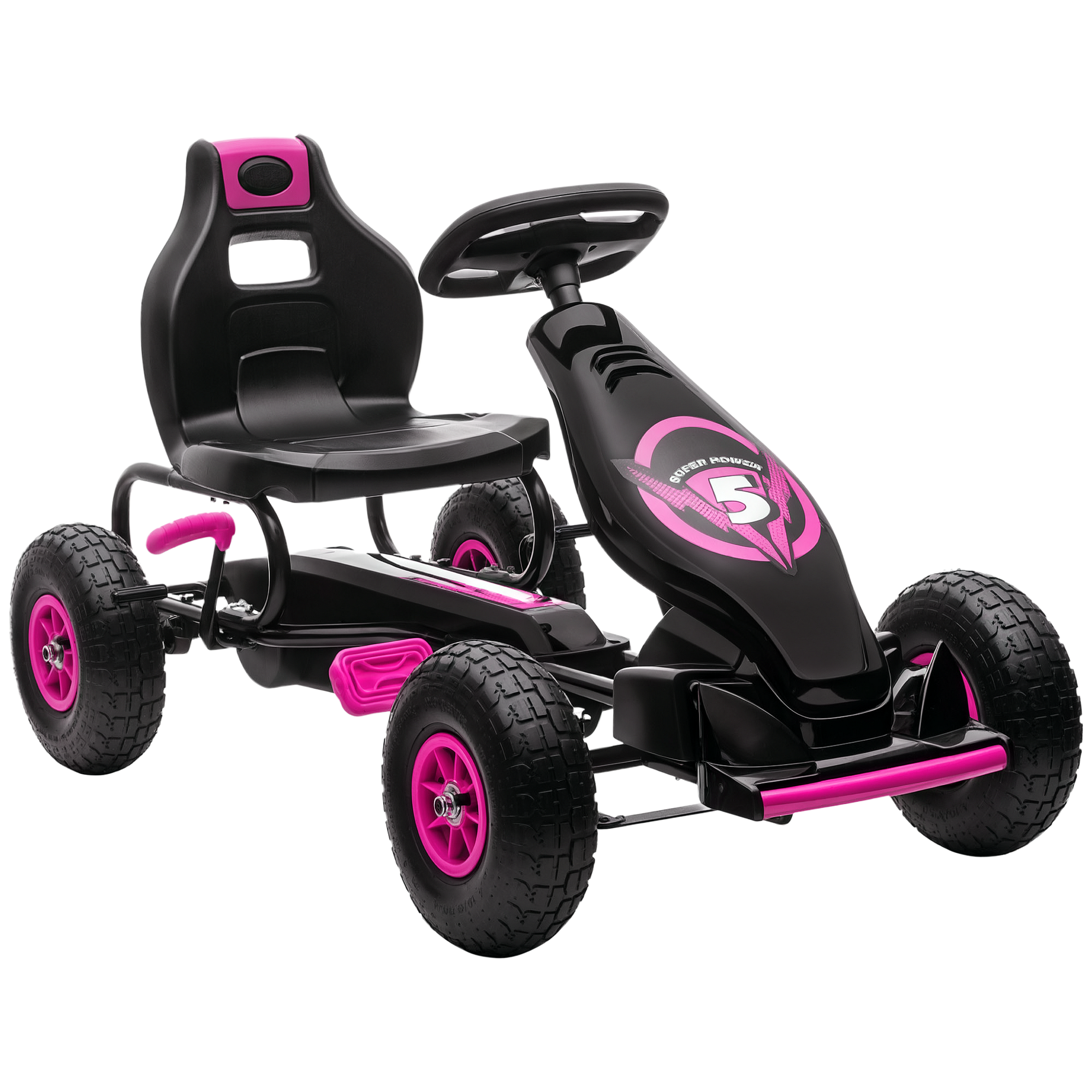 Kids Pedal Go Kart, with Adjustable Seat, Inflatable Tyres - Blue (Drop Shipping Only, Not for Amazon)