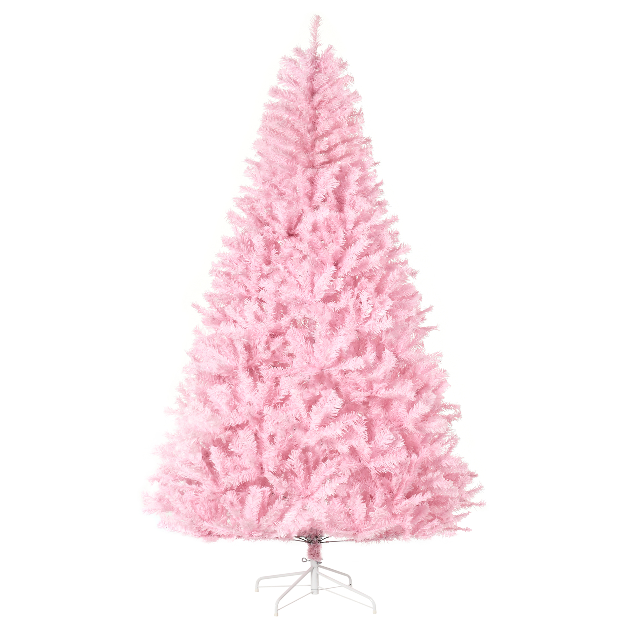 7' Artificial Pink Christmas Trees, with Auto Open, Steel Base, Wide Shape for Indoor Xmas Decoration (Drop Shipping Only, Not for Amazon)