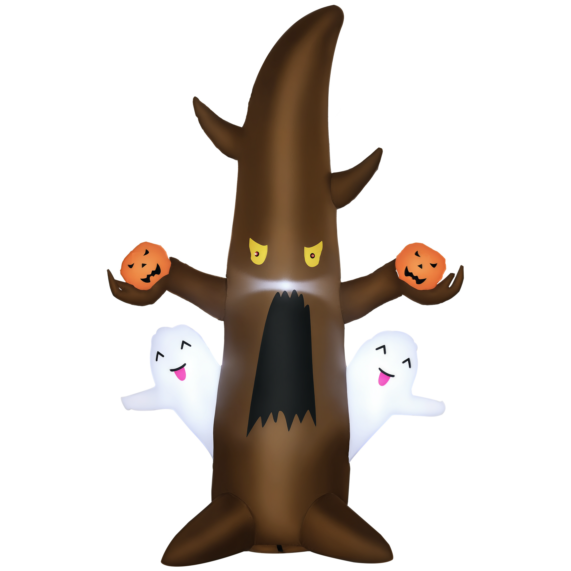 5' Halloween Inflatables Outdoor Decorations Ghost Tree with Pumpkins, Blow-Up LED Yard Decor Indoor Outdoor for Garden, Lawn, Party, Holiday (Drop Shipping Only, Not for Amazon)