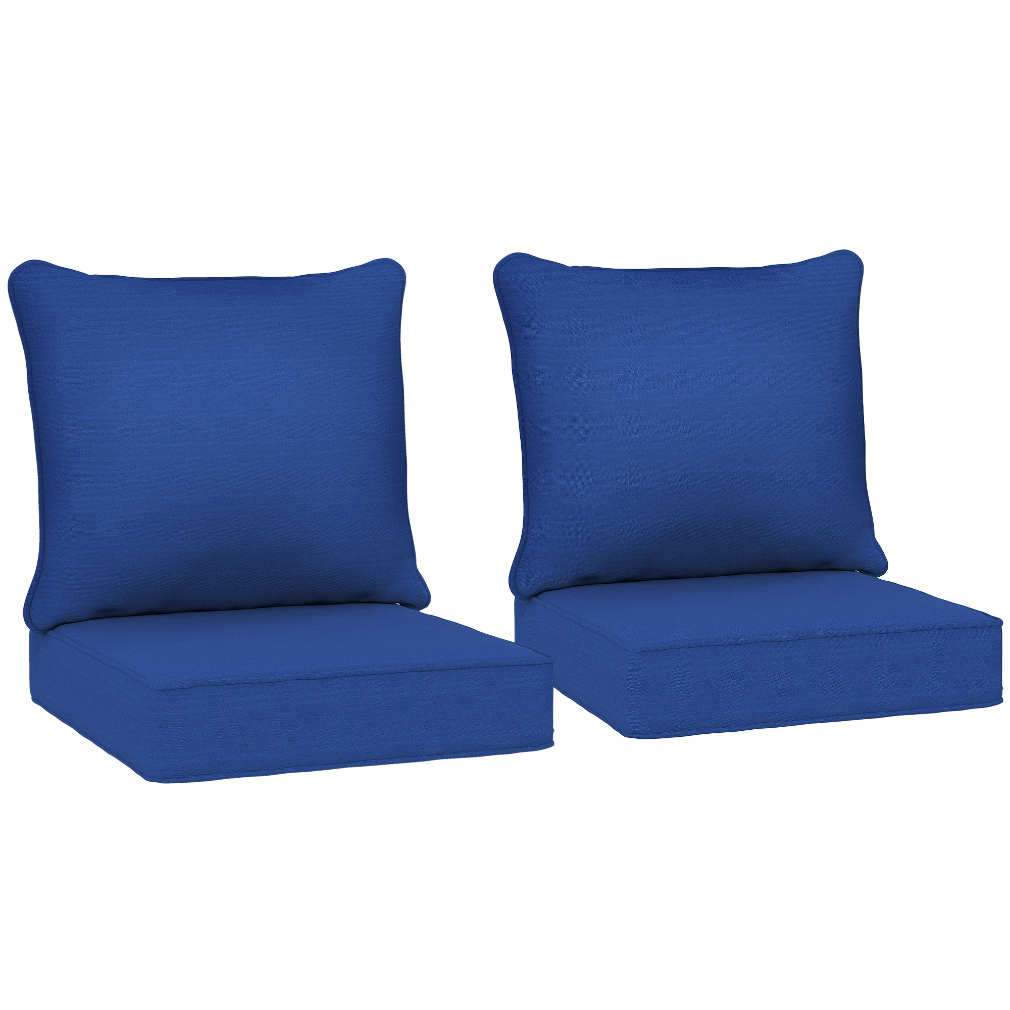 Patio Chair Cushions Set of 2 with Seat & Backrest, Fade Resistant Seat Replacement Cushion Set, Navy Blue (Drop Shipping Only, Not for Amazon)