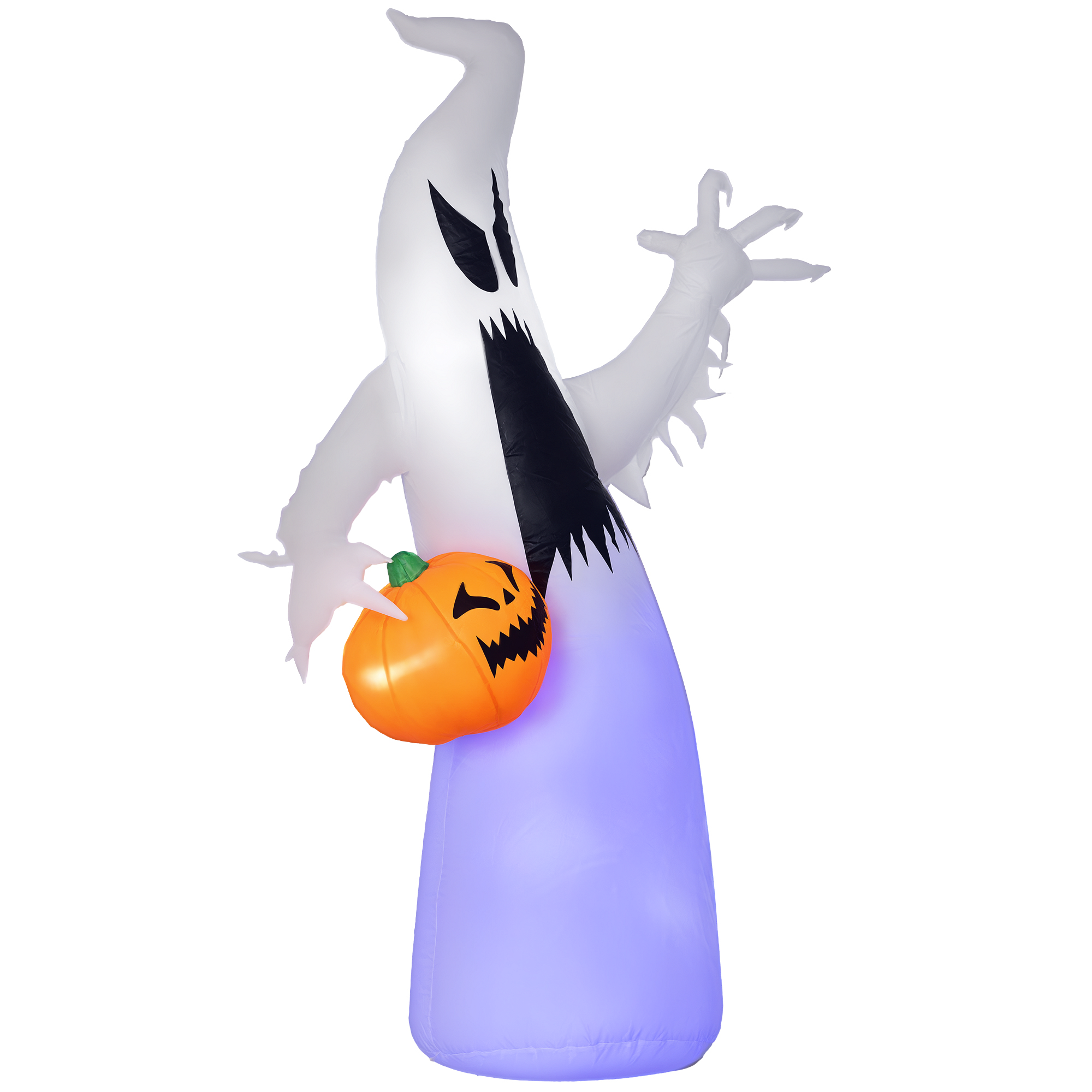 5.9' Halloween LED Yard Decor Ghost with Pumpkin, Blow Up Inflatable Outdoor Decoration, Waterproof (Drop Shipping Only, Not for Amazon)