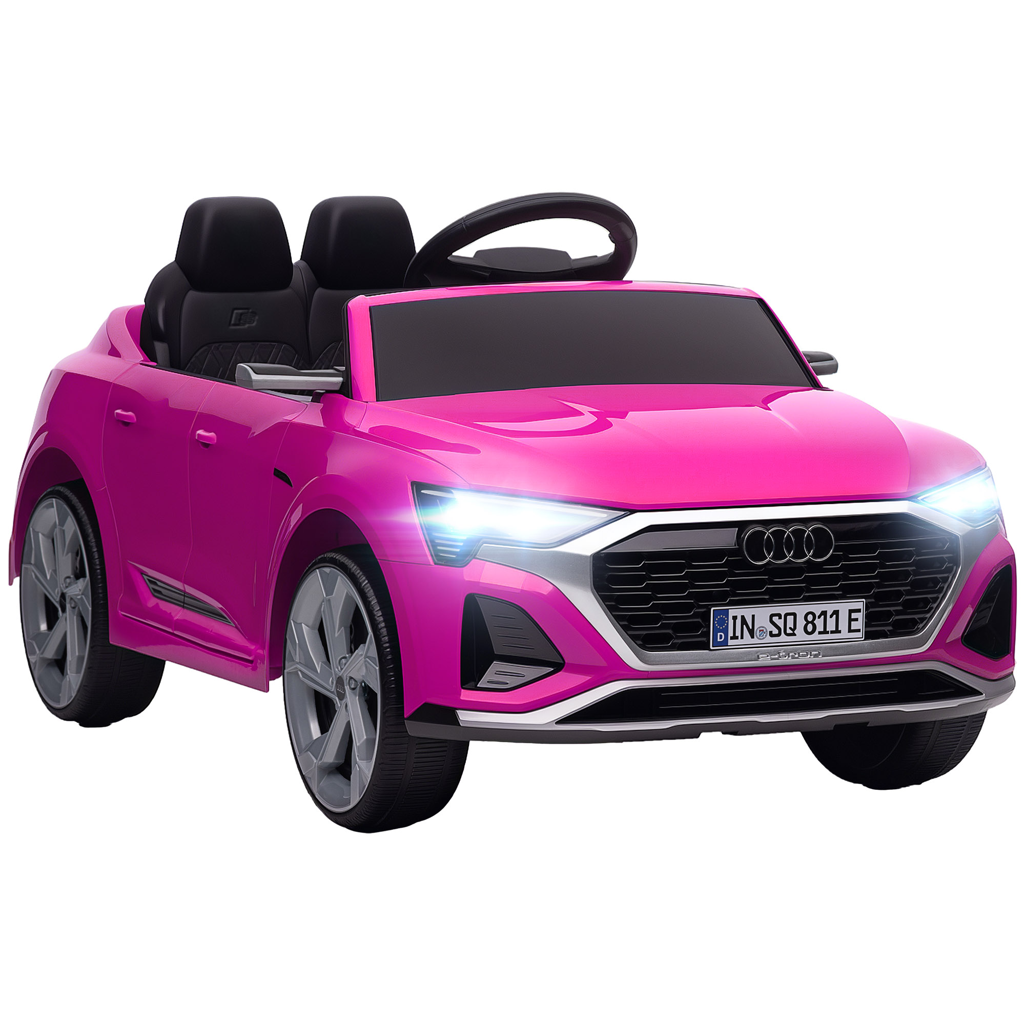 Audi Q8 e-tron Sportback Licensed 12V Battery Powered Kids Electric Car w/ Spring Suspension, Soft Start, Gray (Drop Shipping Only, Not for Amazon)