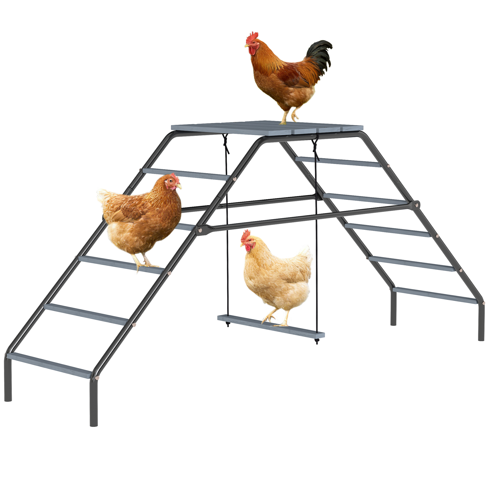 Chicken Coop Perches with Adjustable Swing, 10 Roosting Bars, for Backyard, Farm (Drop Shipping Only, Not for Amazon)