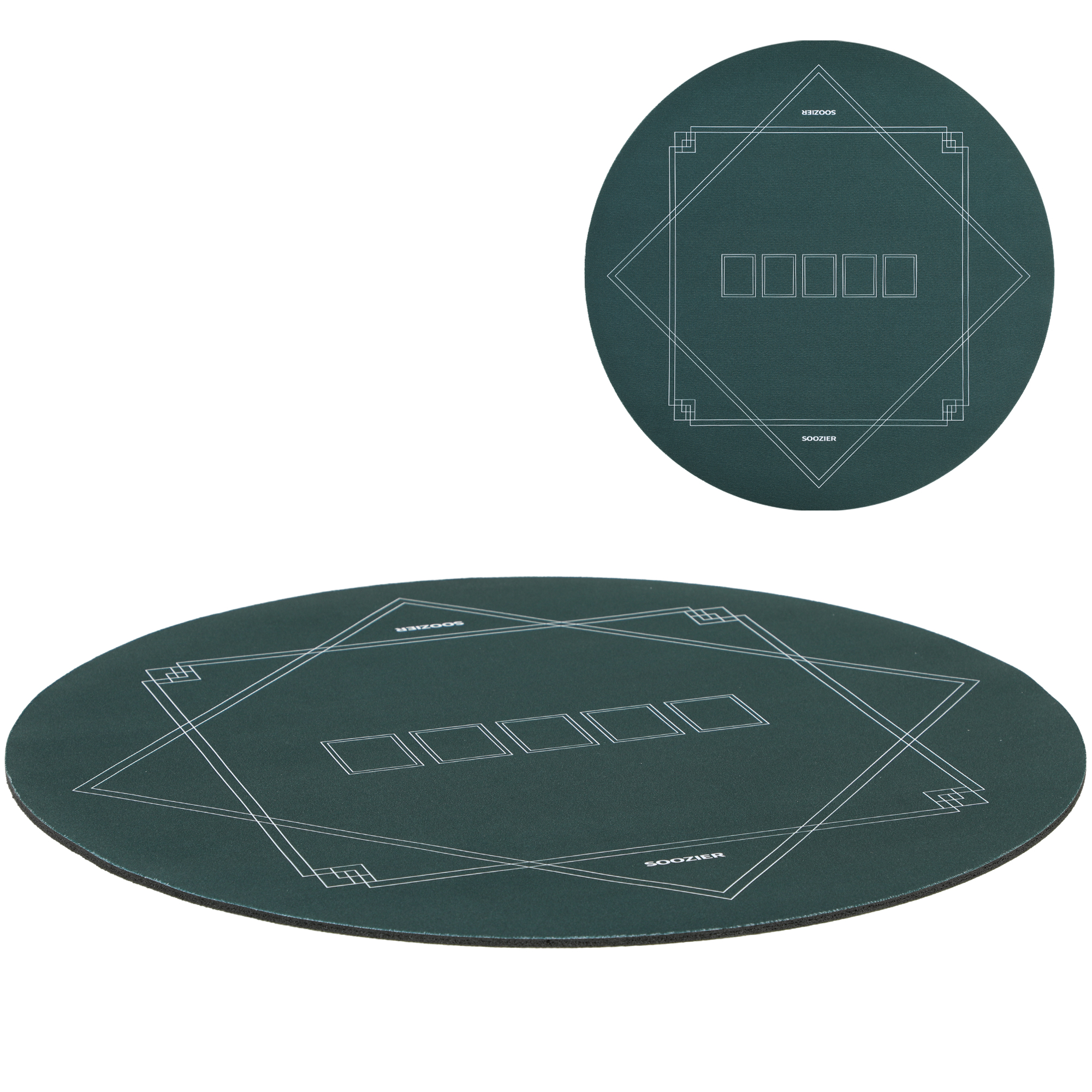 Poker Mat Texas Hold'em Poker Table Top with Non-Slip Bottom Dark Green (Drop Shipping Only, Not for Amazon)