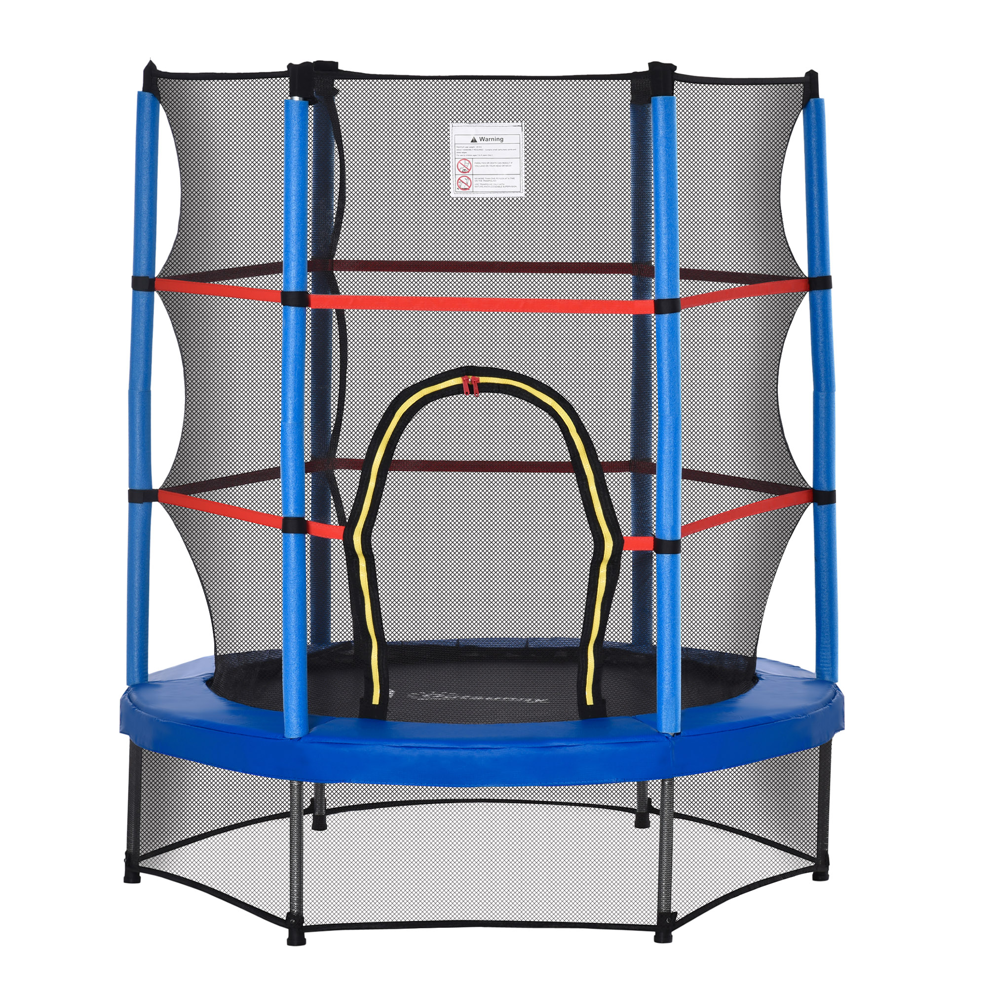 Φ5FT Kids Trampoline with Enclosure Net for Age 3 to 6 Years Blue (Drop Shipping Only, Not for Amazon)