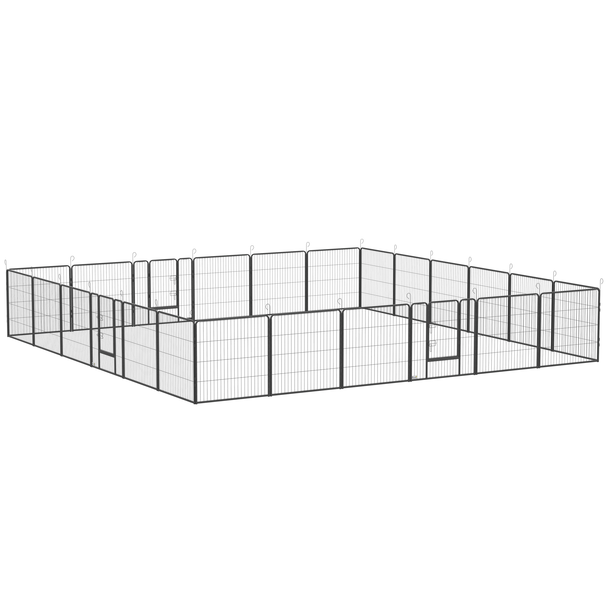 24 Panel Dog Playpen for Small and Medium Dogs with Lockable Door, 15.7' x 15.7' x 2.6' (Drop Shipping Only, Not for Amazon)