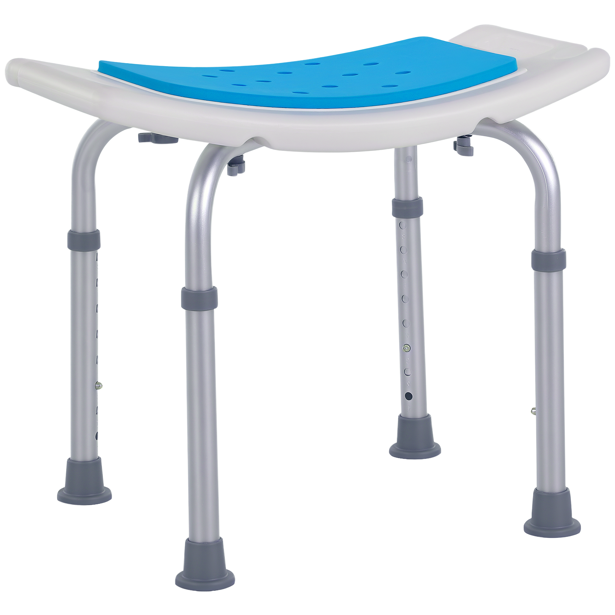 Adjustable Aluminum Bath Stool Spa Shower Chair Non-Slip w/ Shower Hole (Drop Shipping Only, Not for Amazon)