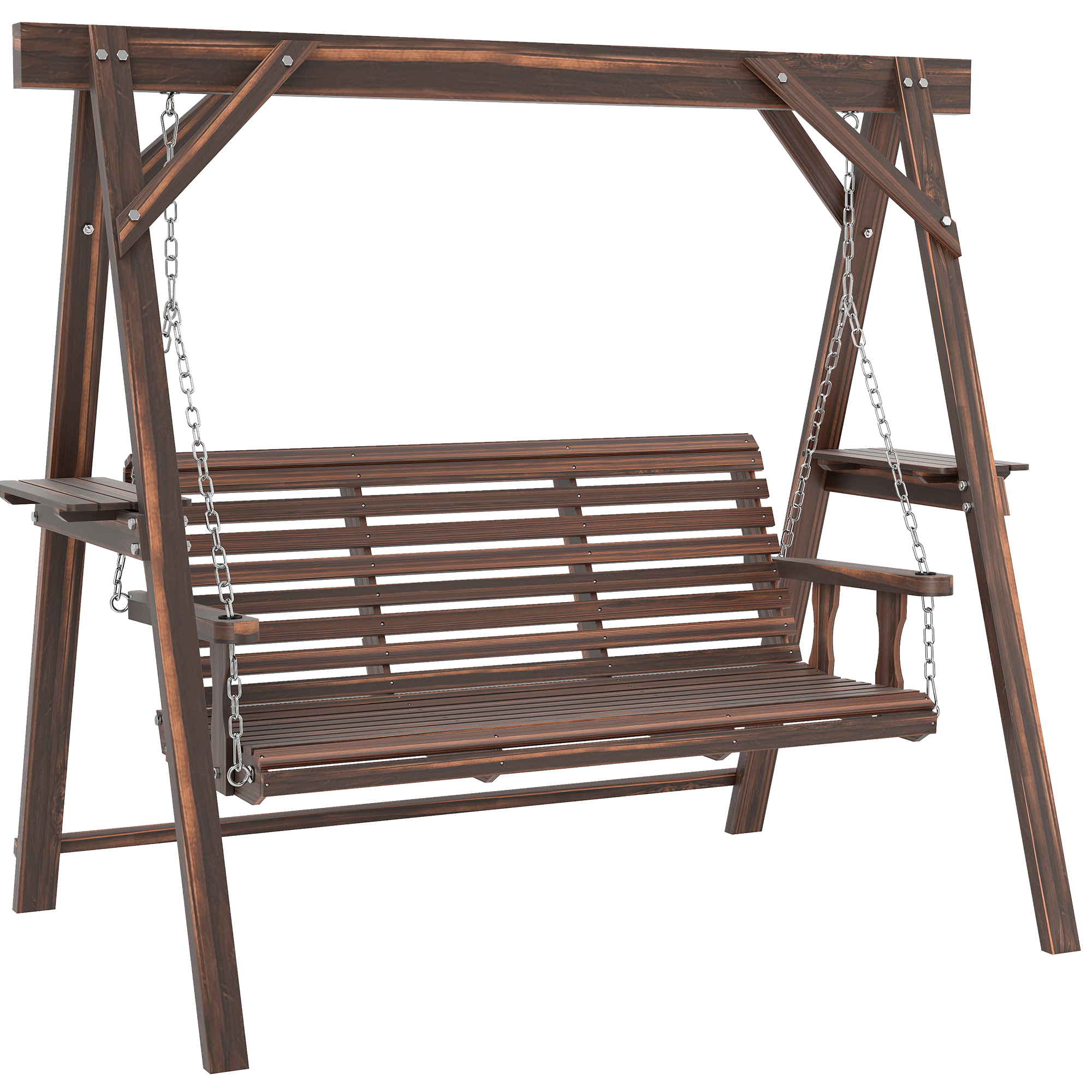Three-Seater Wooden Swing Bench (Drop Shipping Only, Not for Amazon)