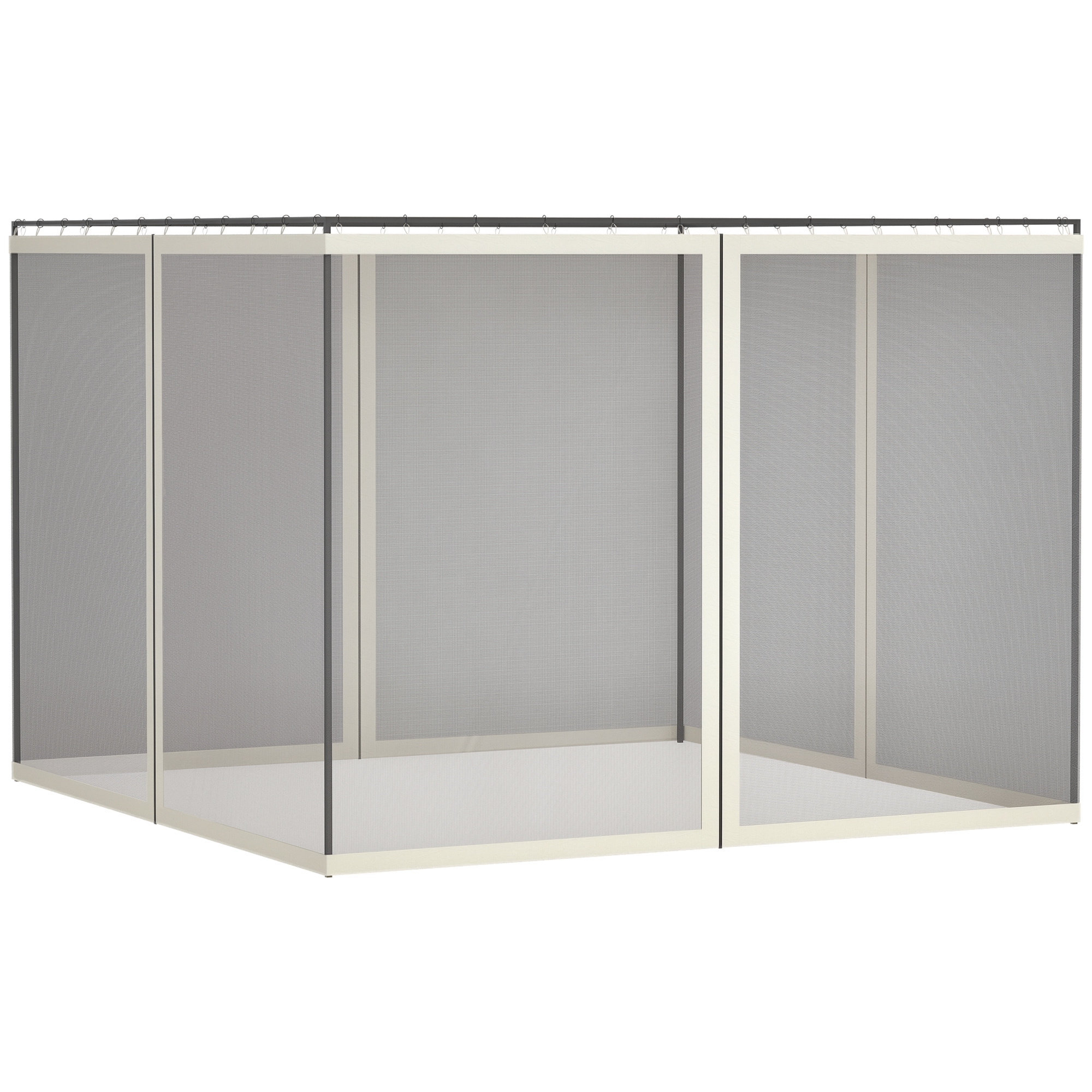 Replacement Mesh Sidewall Netting for 10' x 13' Gazebos and Canopy Tents with Zippers, (Sidewall Only) White (Drop Shipping Only, Not for Amazon)