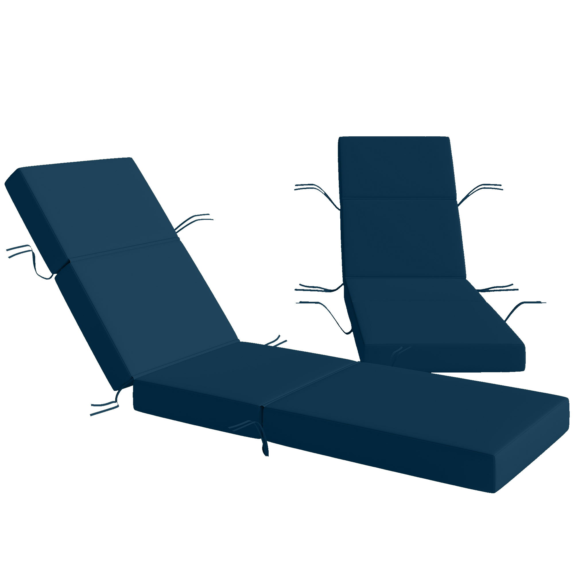 Set of 2 Chaise Lounge Cushion, 4