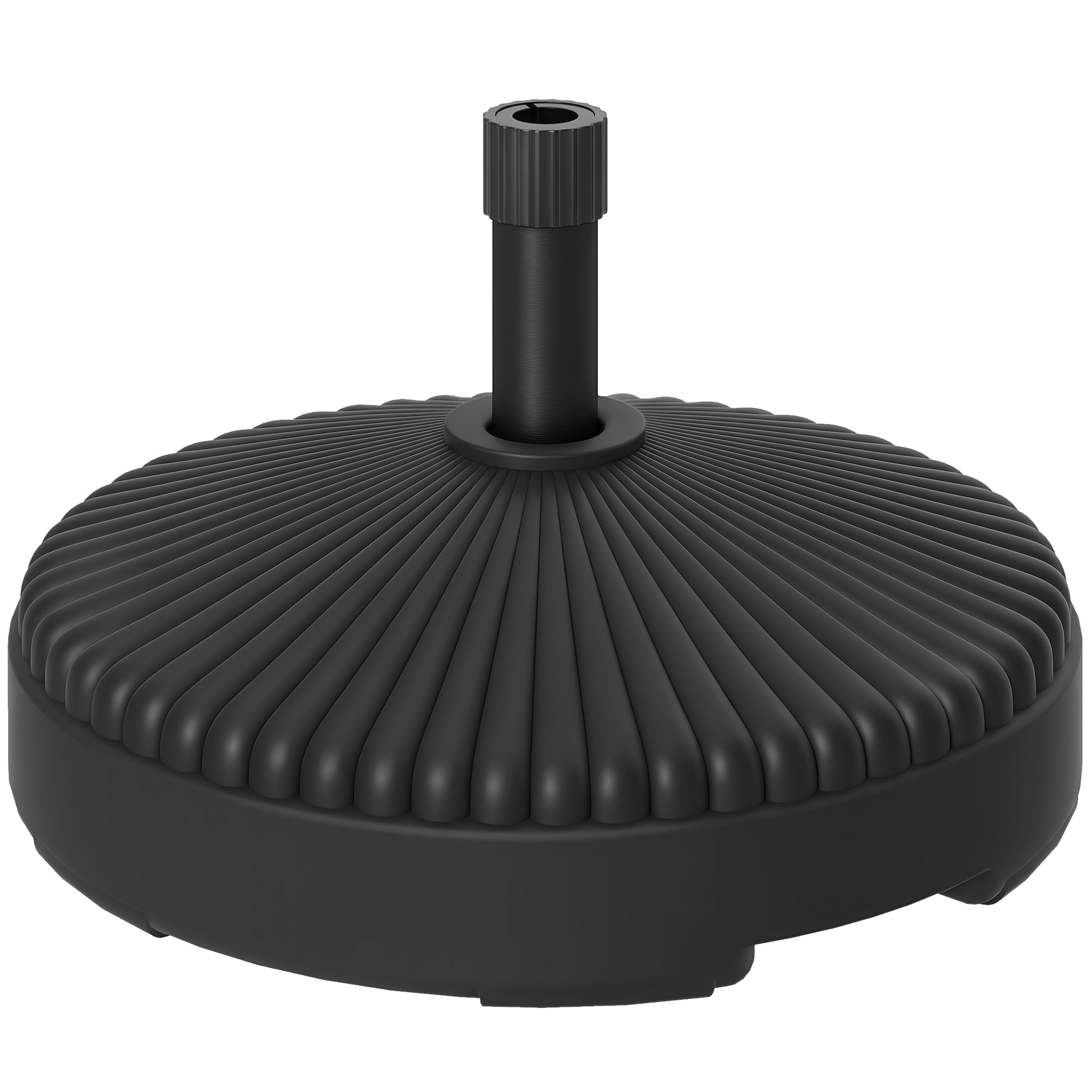 Garden Parasol Base Holder, 28kg Sand Filled, 23kg Water Filled, Sun Umbrella Base, Φ55 x 30H cm Black (Drop Shipping Only, Not for Amazon)