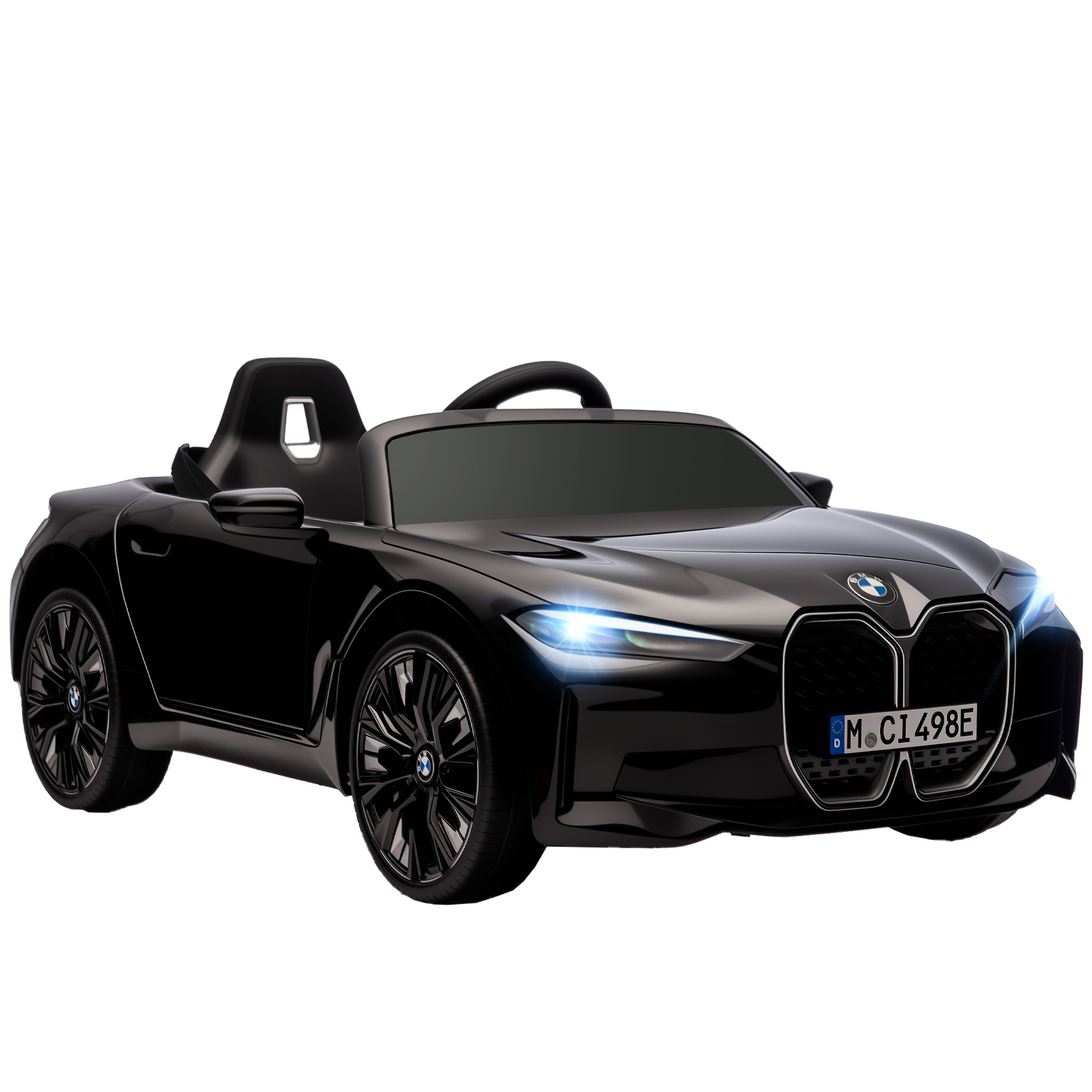 12V Electric Car for Kids with 2.4G Remote Control, Suspension, Black (Drop Shipping Only, Not for Amazon)