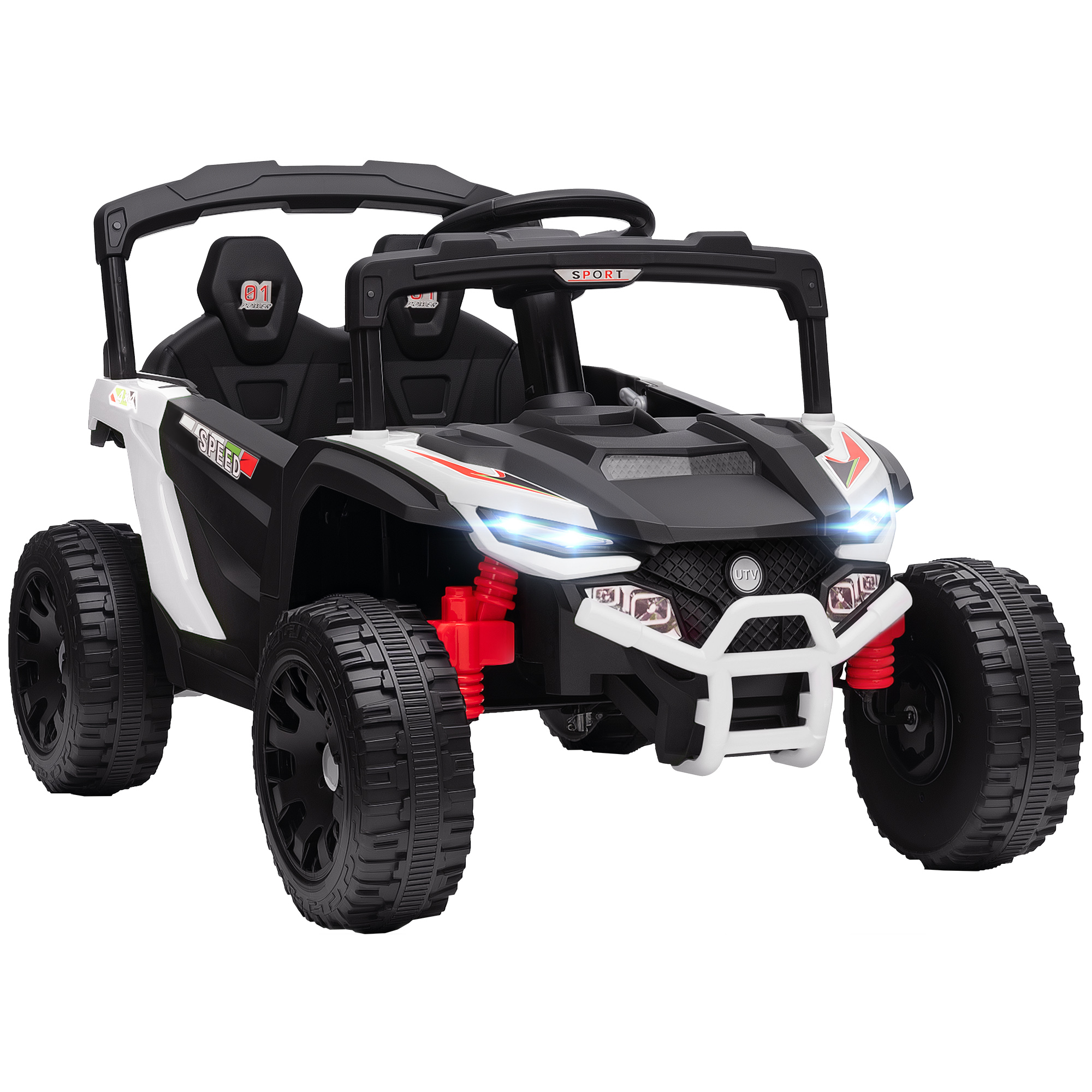 12V Kids Ride On Truck, Battery Powered Electric UTV Vehicle with Rear Suspension, Remote Control for 3-5 Years, Blue (Drop Shipping Only, Not for Amazon)