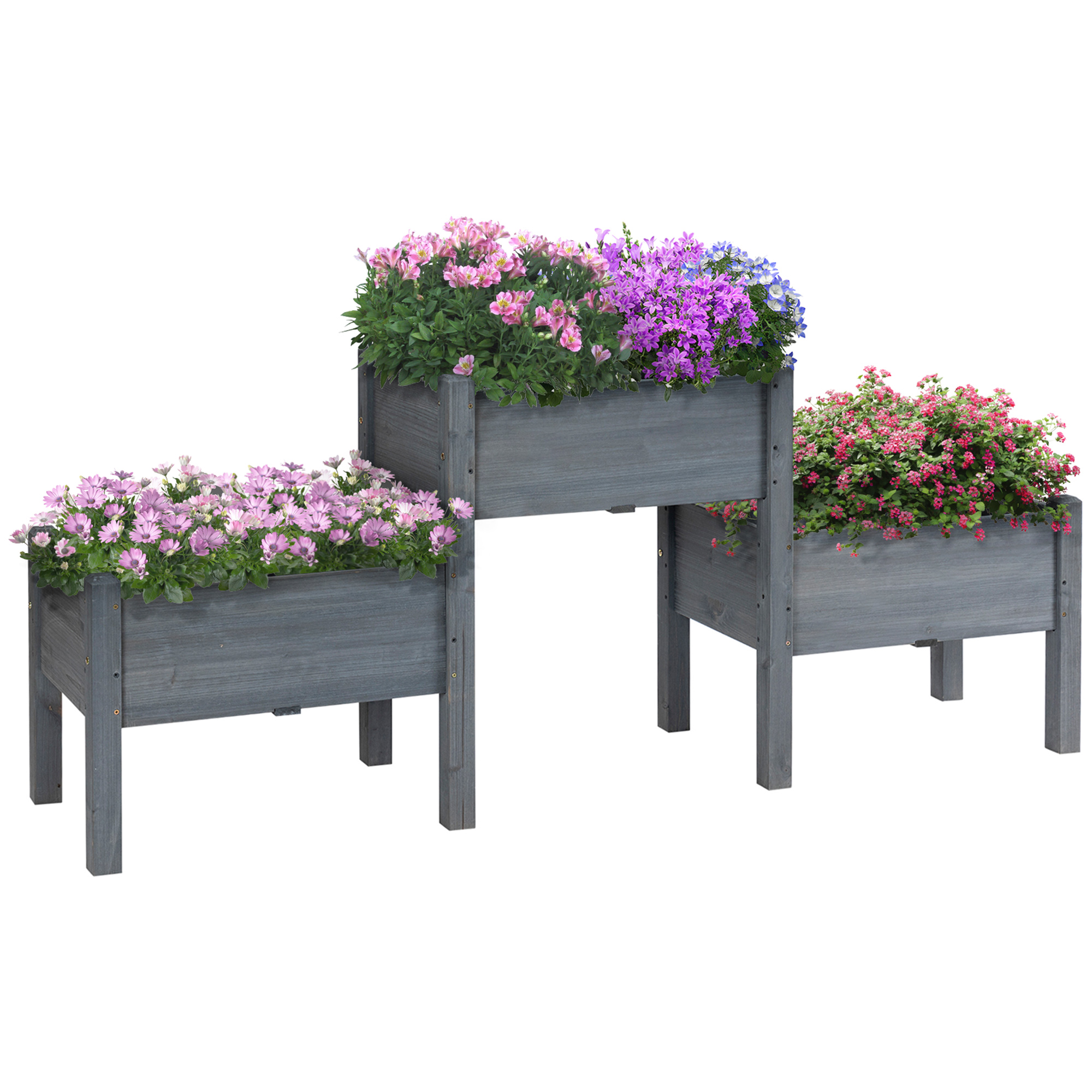 3 Tier Raised Garden Bed Freestanding Planter Box for Vegetables, Herb, Flowers (Drop Shipping Only, Not for Amazon)