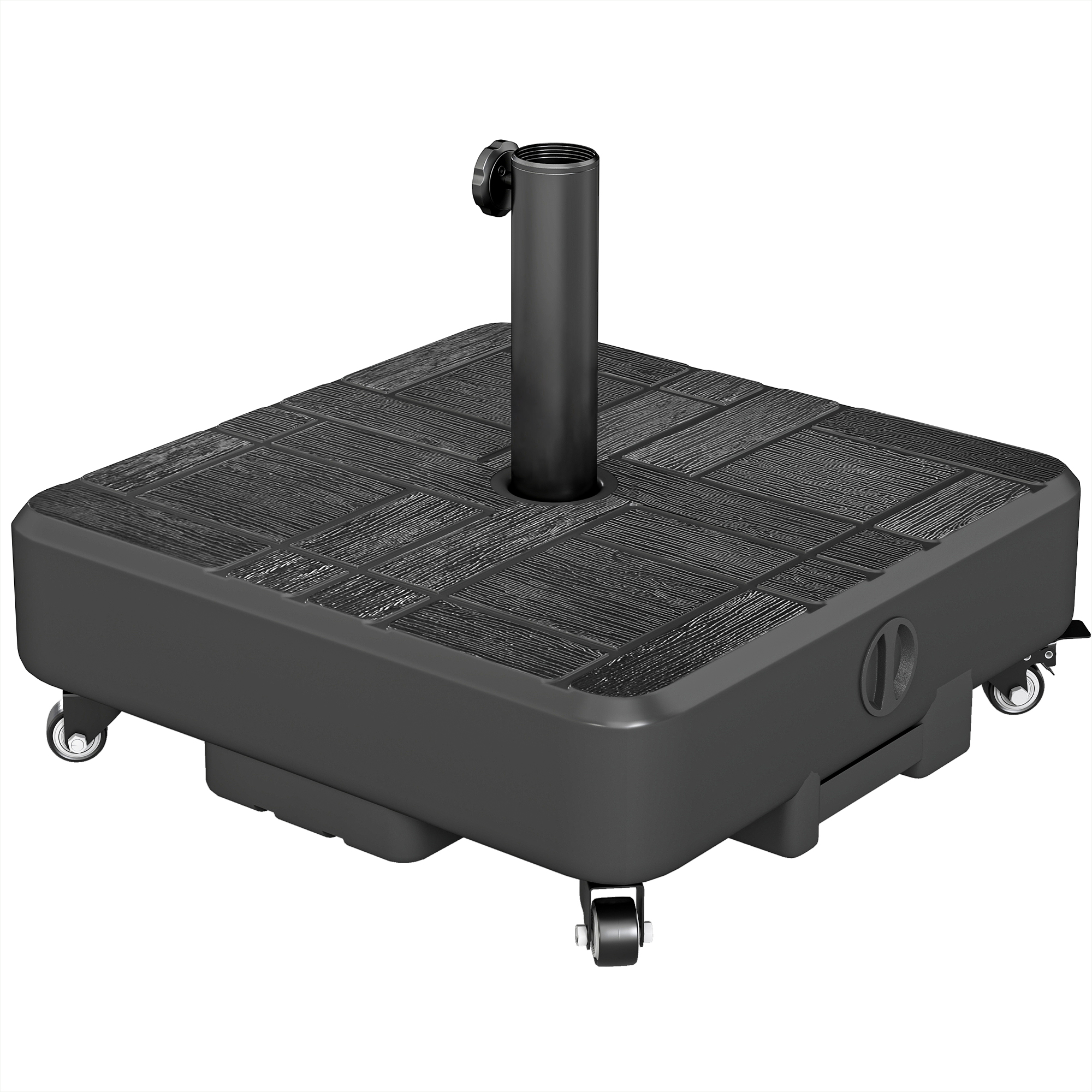 Patio Umbrella Base Outdoor Umbrella Stand with Wheels for 1.5