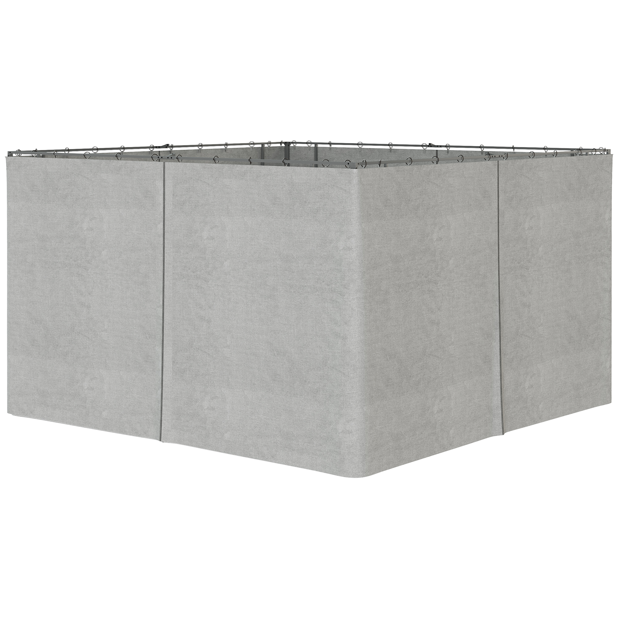 9.84' x 13.1' Gazebo Sidewall Set with Hooks/C-Rings, Light Gray (Drop Shipping Only, Not for Amazon)