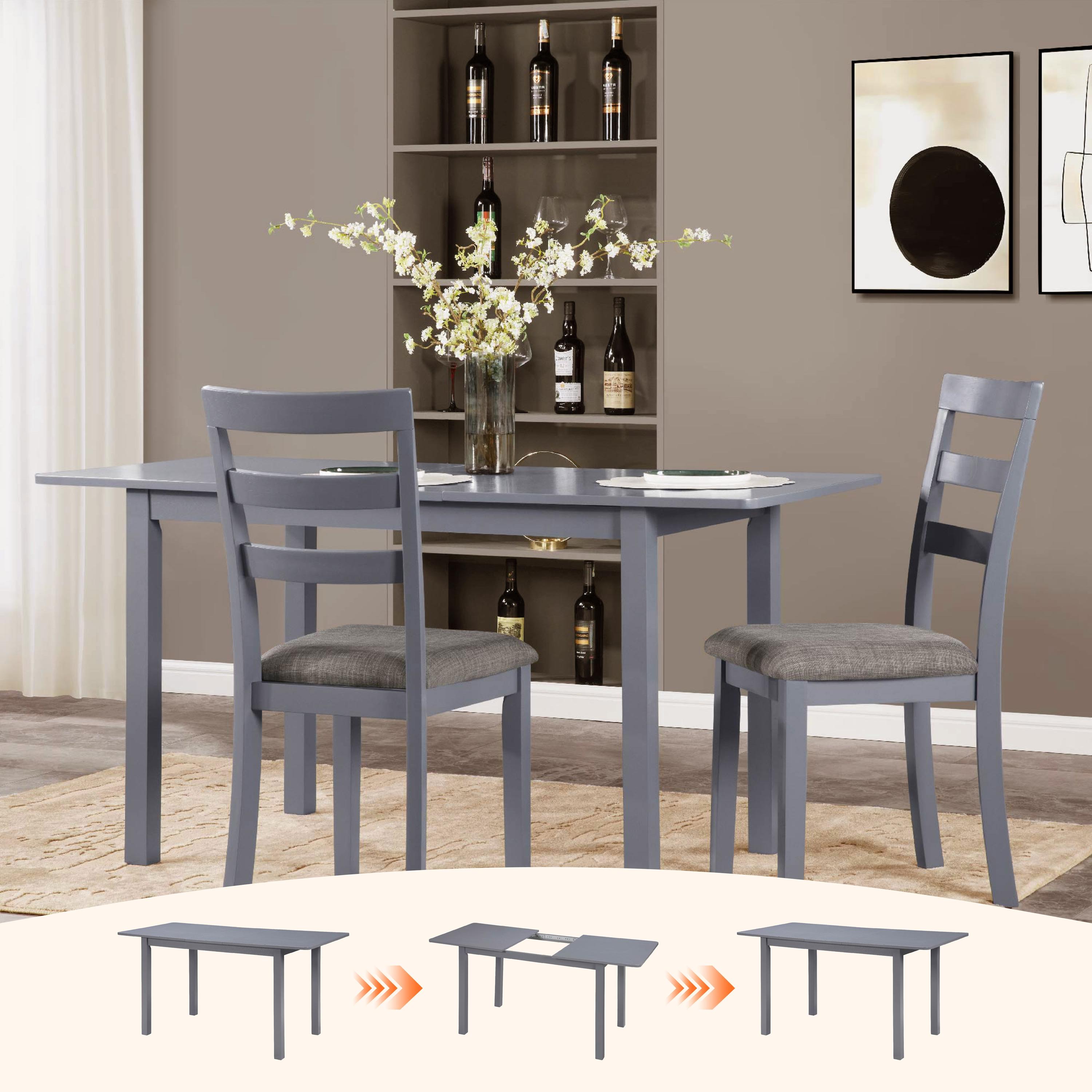 59‘’ Extendable Dining Table, Modern House Dining Room Table for 4-8, Wooden Kitchen Table , Dining Room, Working Office, Home Living Room Furniture f