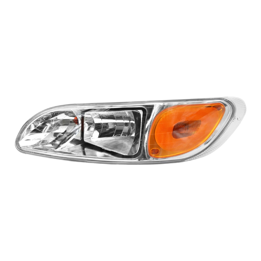 Halogen Headlights Assembly Compatible With 2005-2016 Peterbilt 337/386/387 With Turn Signal, Left/Driver Side, White