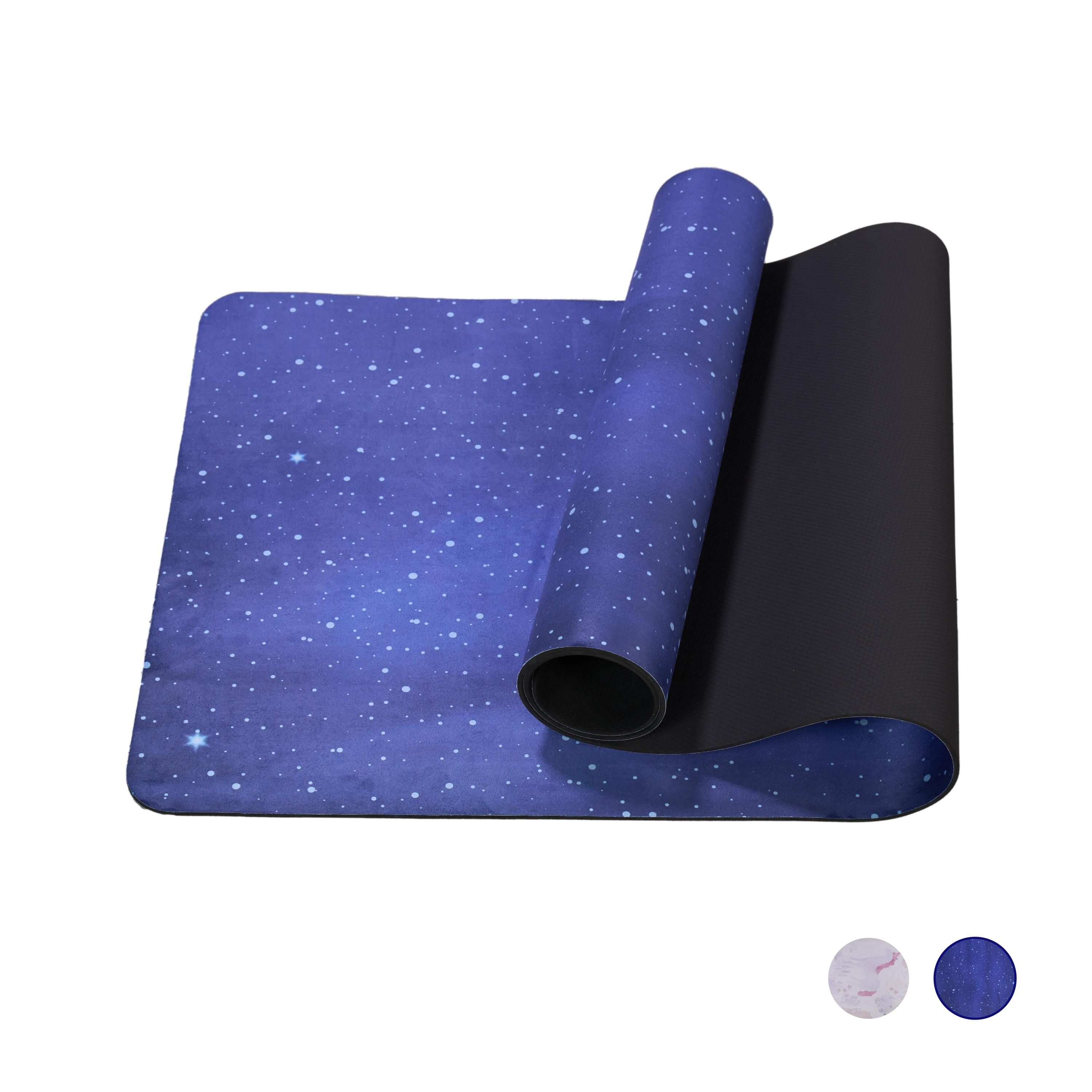 Yoga Mat, Exercise Yoga Mat Print with Non-Slip Design, Professional TPE Exericise Mat, 72
