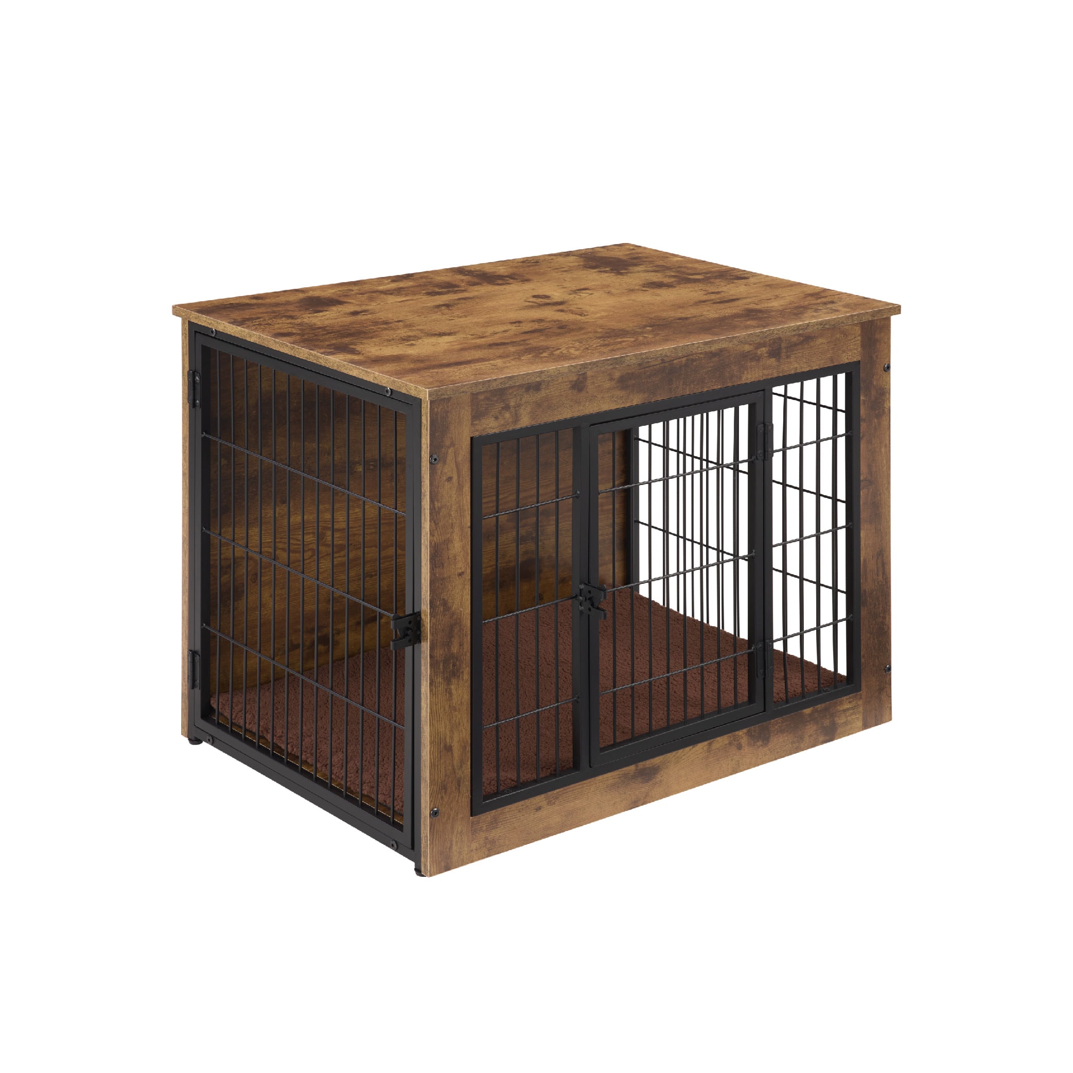 Dog Crate Furniture with Cushion, Wooden Dog Kennel Furniture, Heavy Duty Dog Cage, 40