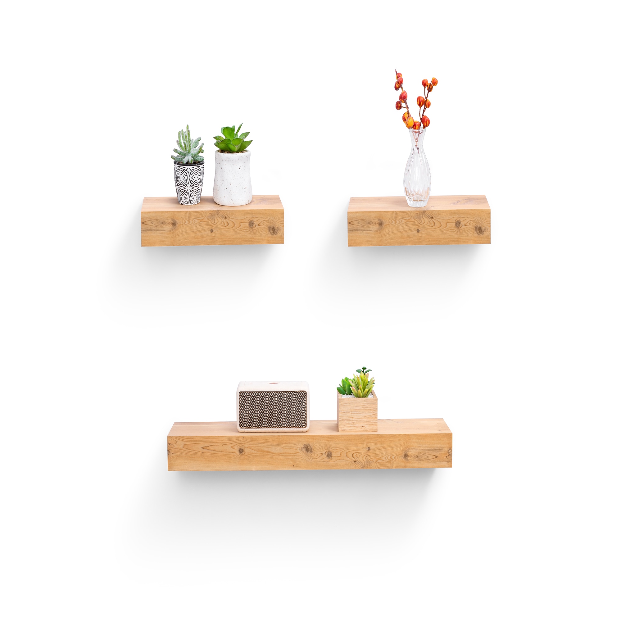 3-Piece Floating Wall Shelves, 23.62