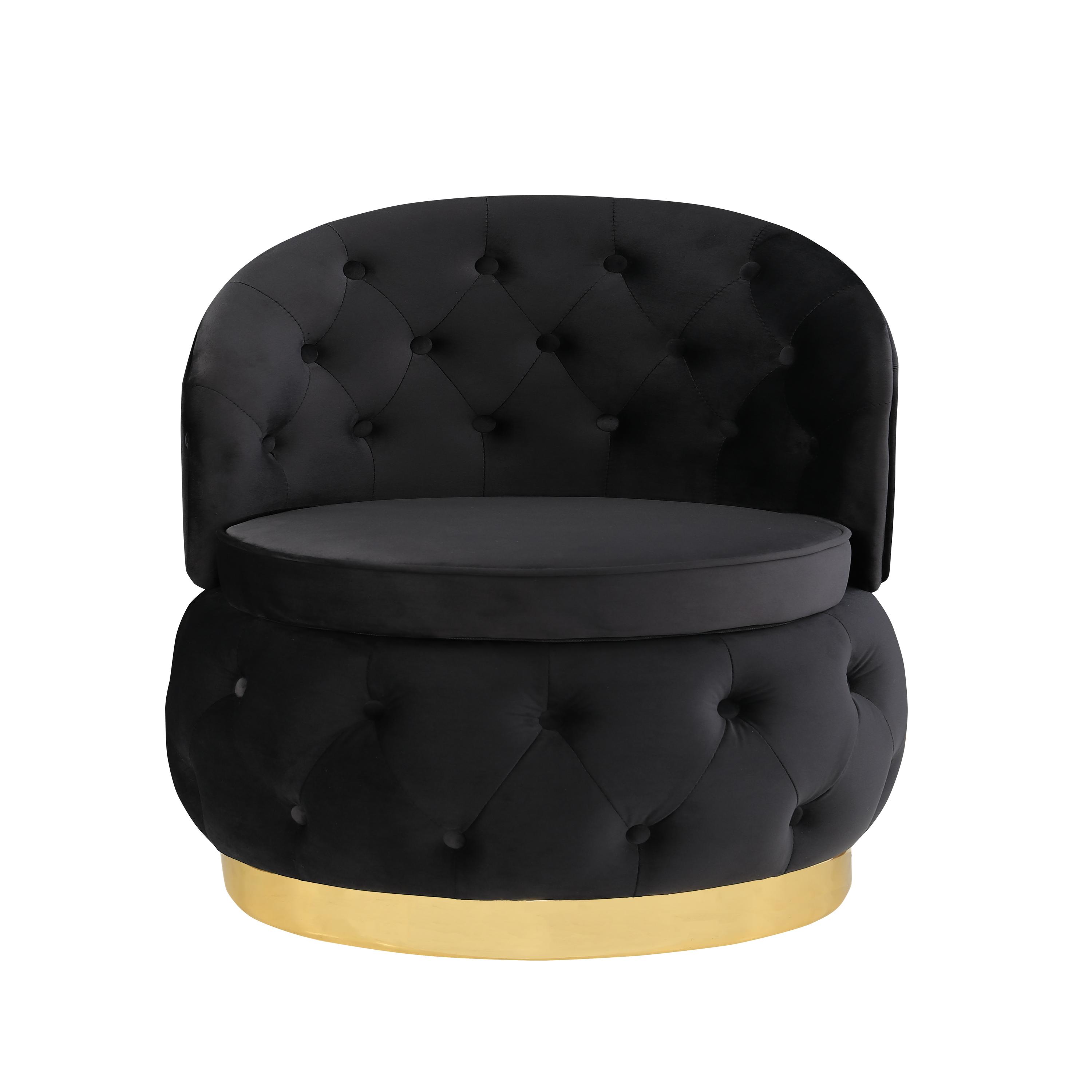 360° Swivel Accent Chair - Modern Round Armchair for Living Room, No Assembly Required
