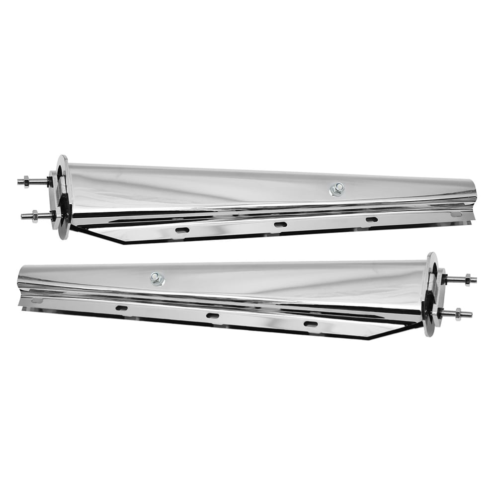 Chrome Straight Spring Loaded Mud Flap Hanger for semi Trucks, 2.5