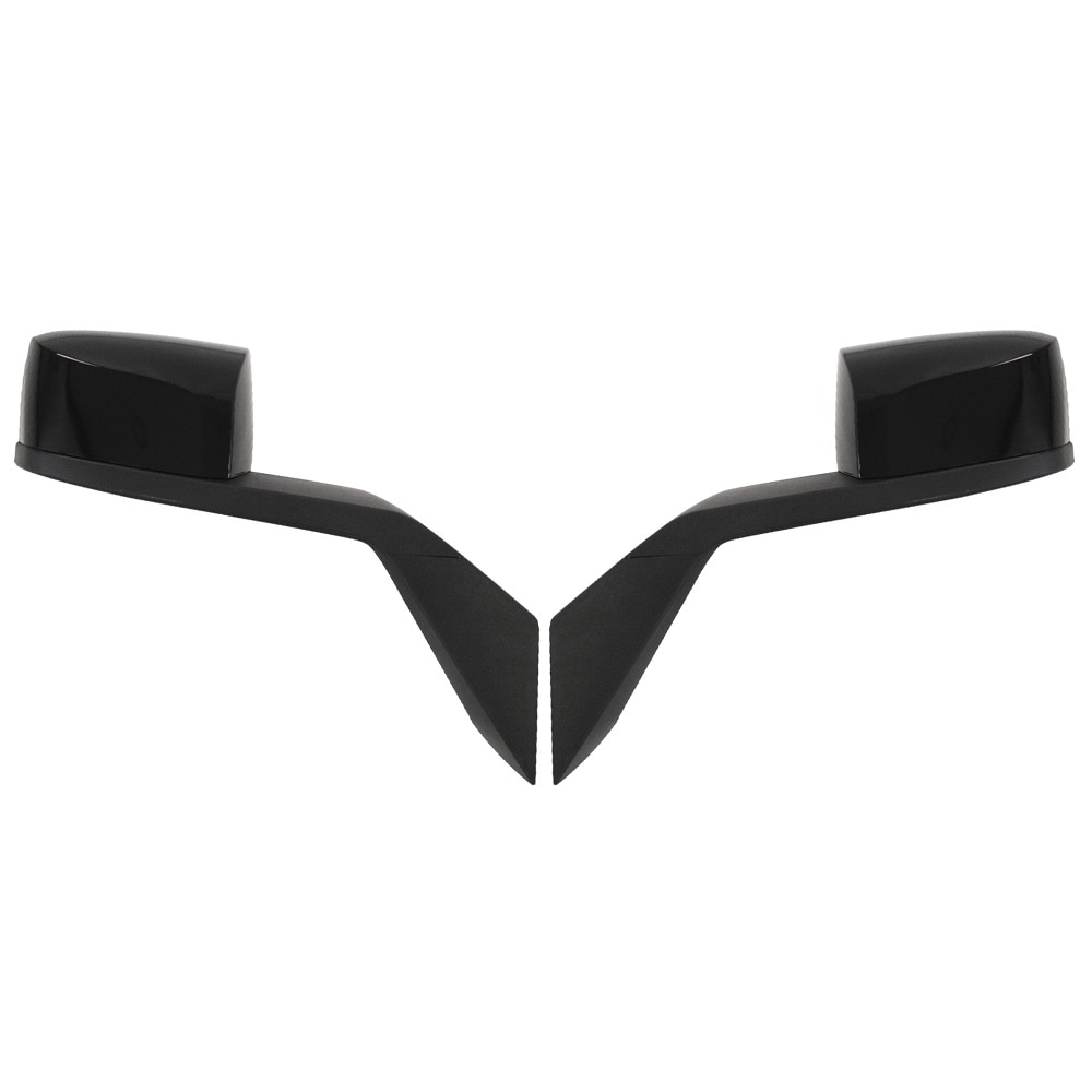 Black Hood Mirrors Assembly Pair Set Replacement with Mounting Kit Fit for Volvo VNL 2000-2015 Accessories Driver and Passenger Side
