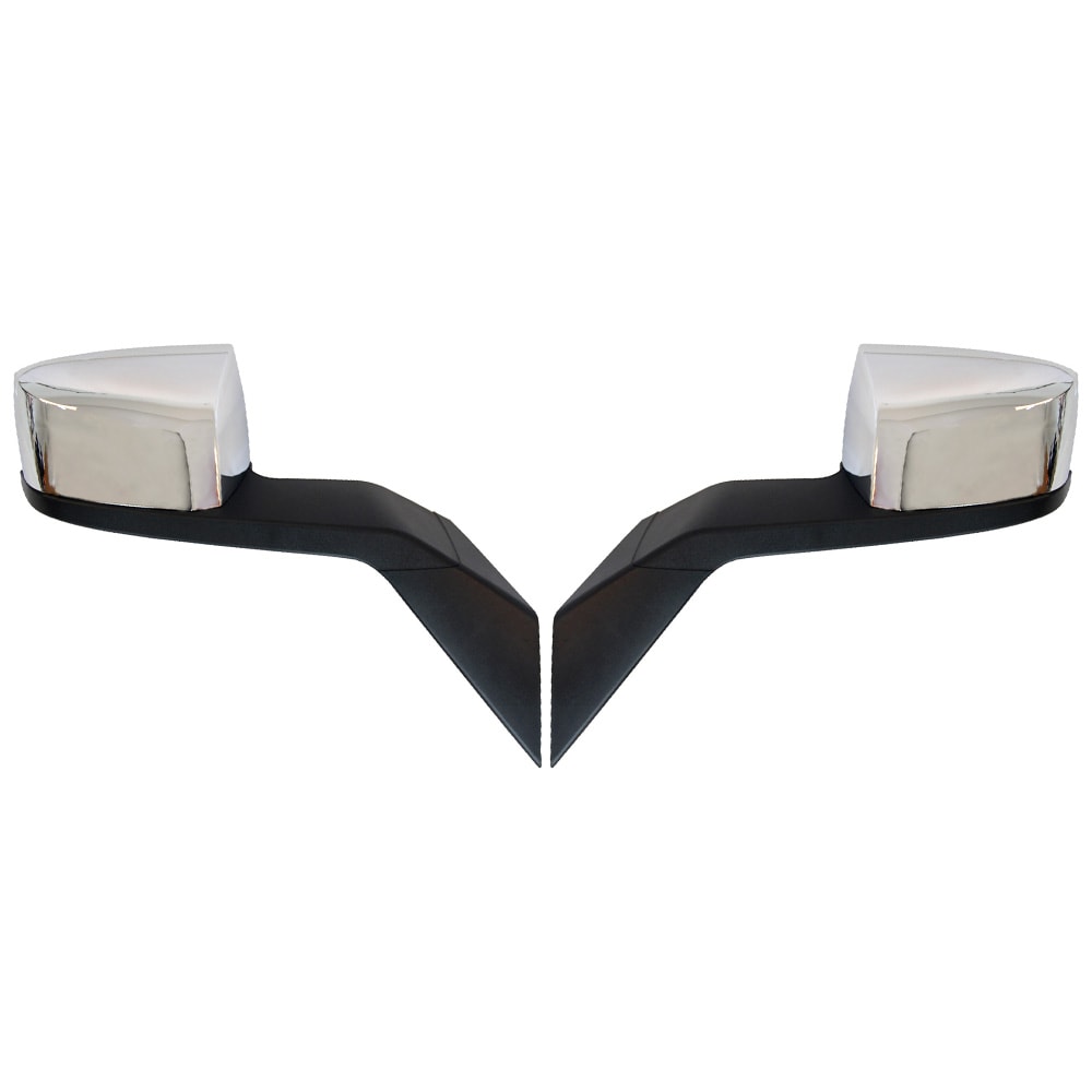 Chrome Hood Mirror Pair Side Assembly Driver (Left Side) and Passenger (Right Side) Hood Mirrors for VOLVO VNL, Suitable for Suitable for Volvo VNL 20