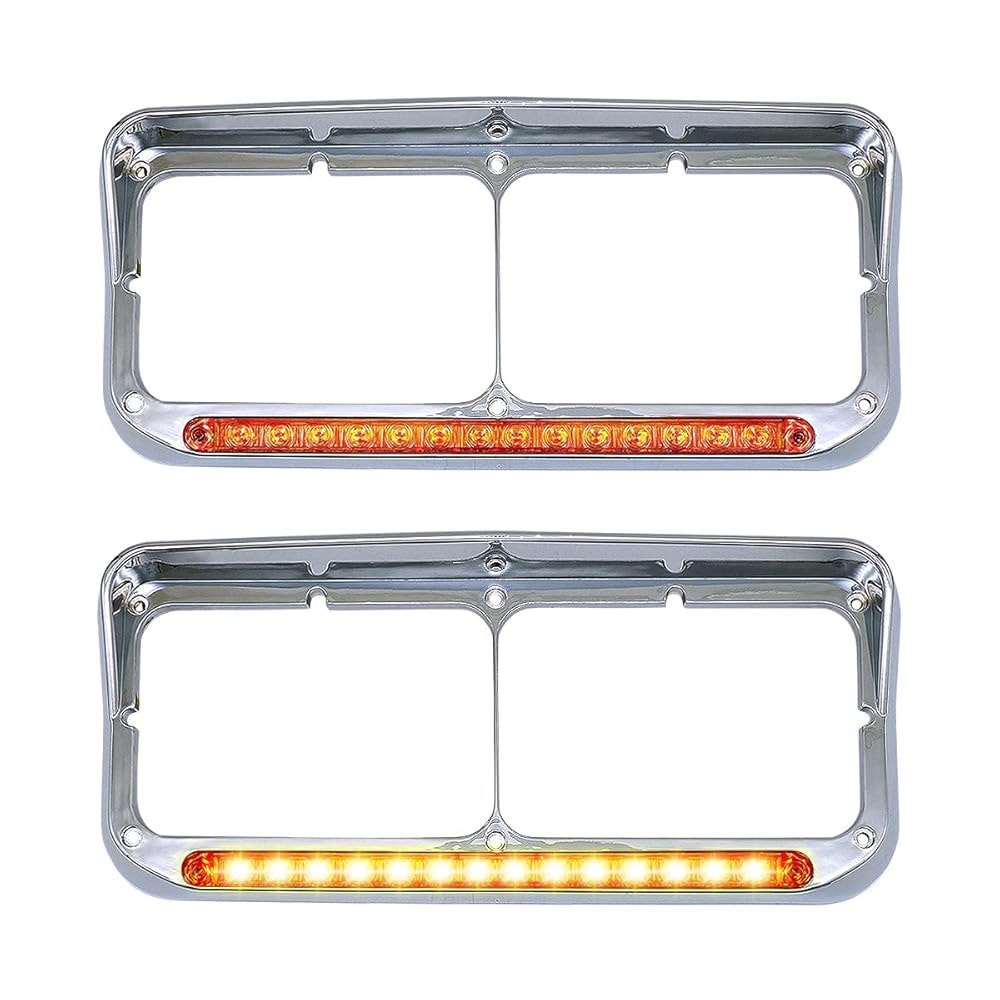 2x Chrome Headlight Bezels 12