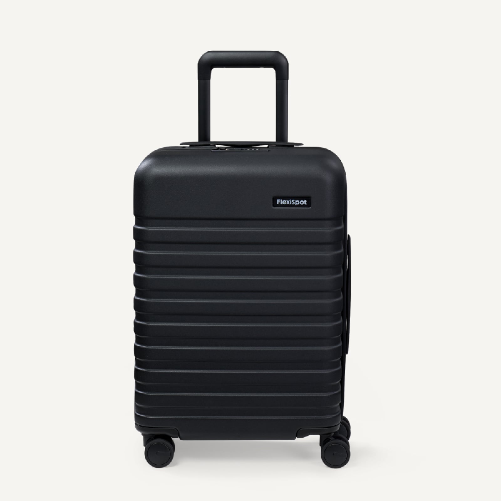 FlexiSpot PC Hardside Expandable Luggage with Spinner Wheels, Black, 20-Inch