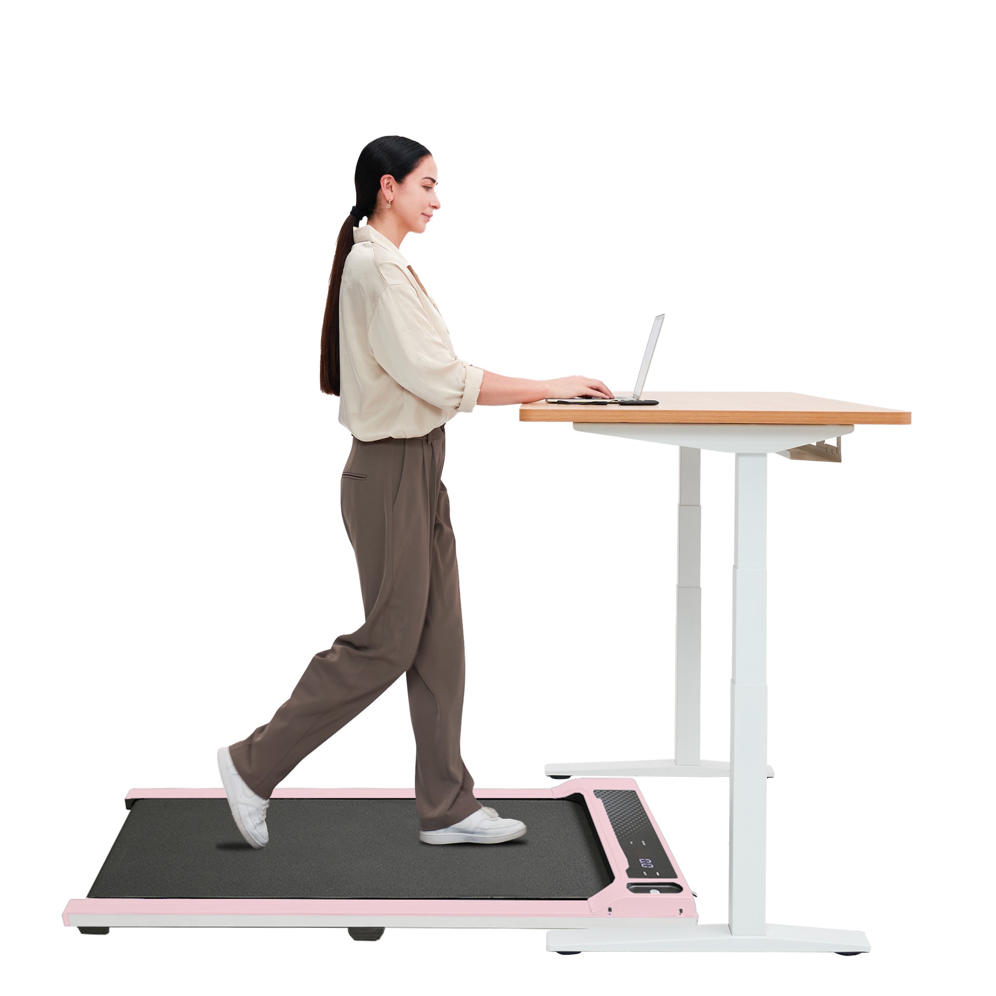 Walking Pad Under Desk Treadmill，Portable Small Treadmills for Home and Office，Super Quiet Motorized Walking Jogging Running Machine with Remote Contr