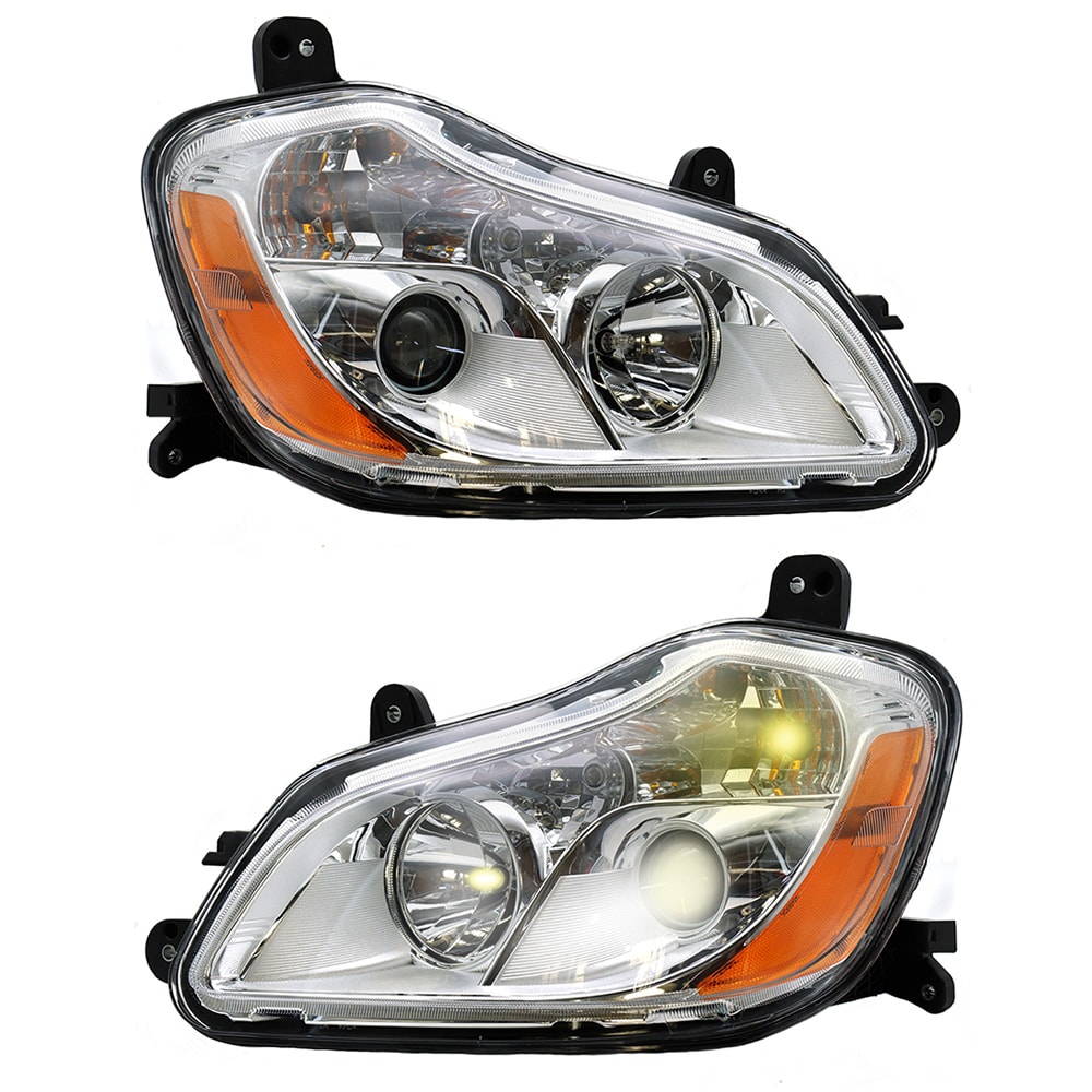 Headlight Assembly Fit for Kenworth T680 2013-2021, Headlights Headlamps (Driver & Passenger Side)