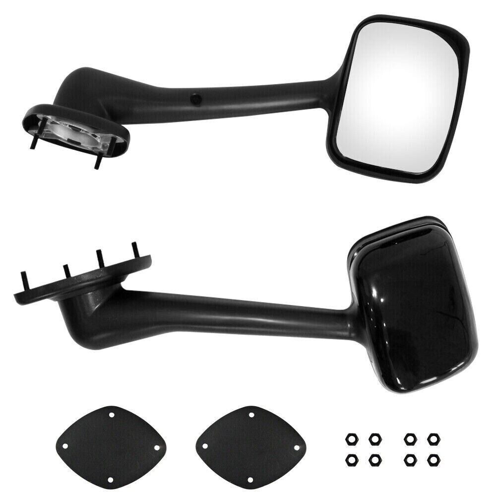 2PCS Hood Mirror Fit for Freightliner Cascadia 2008-2016, Pair Hood Mirrors Kit Trucks Driver Left and Passenger Side Pair (Black)