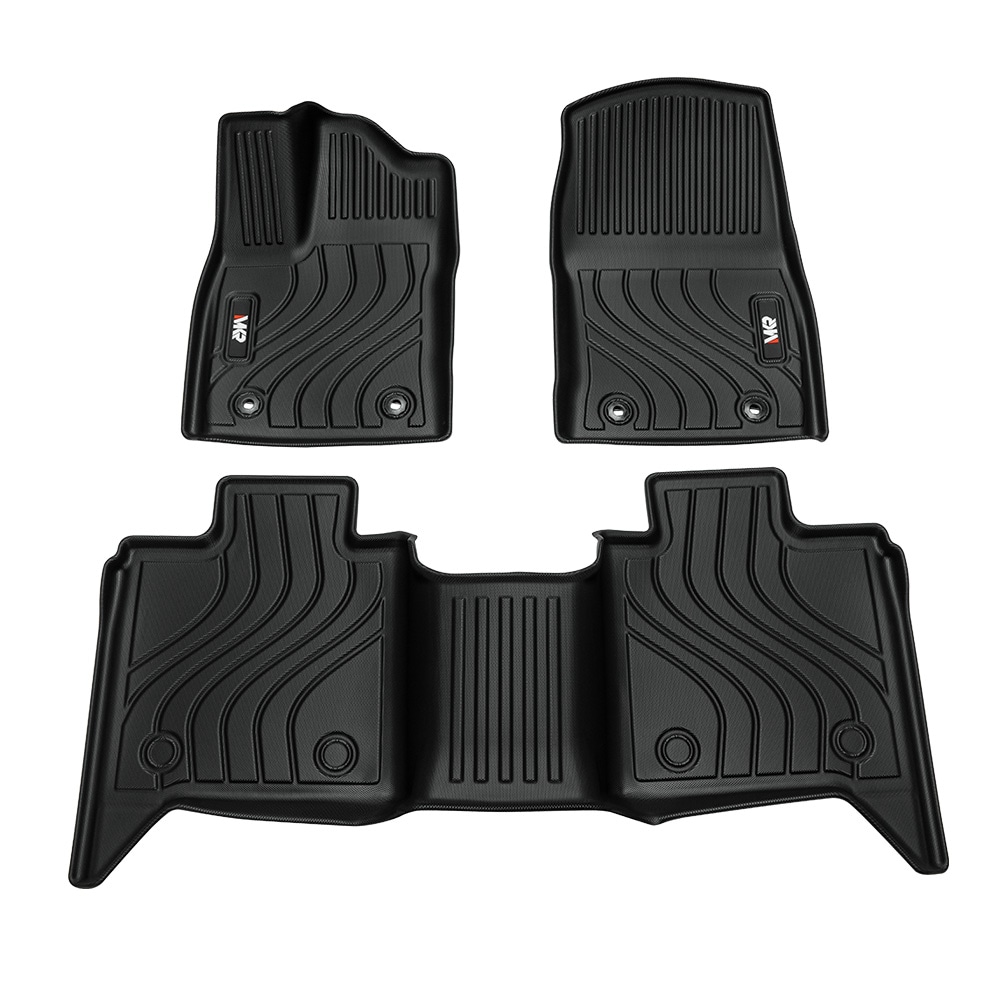 3PCS TPE Front and Rear Row Floor Liners Floor Mats Fit for Toyota Tundra CrewMax Cab 2022-2025, Custom Fit Tundra Car Mats