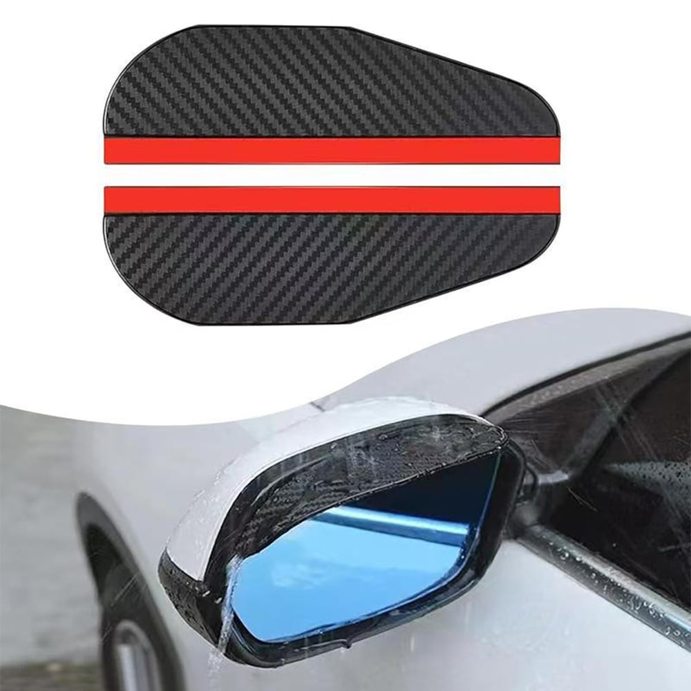 2 Pack Universal Side Mirror Rain Guards – Waterproof Eyebrow Visor Covers for Cars, Trucks, SUVs & Pickups