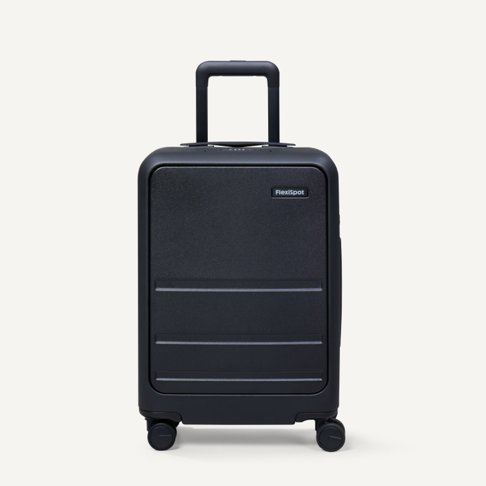FlexiSpot PC Hardside Expandable Luggage with Spinner Wheels, Black, 20-Inch
