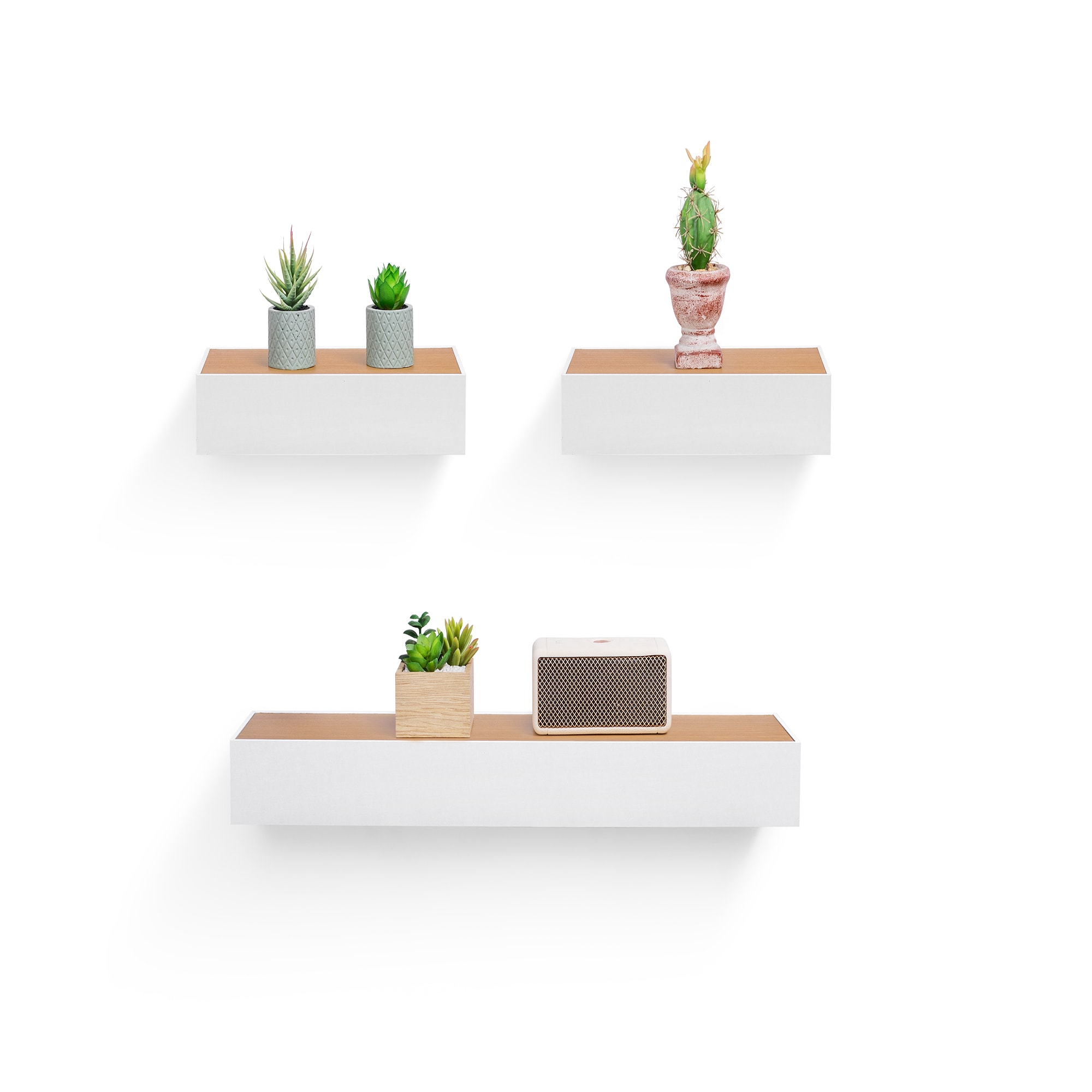 3-Piece Floating Wall Shelves, 23.62