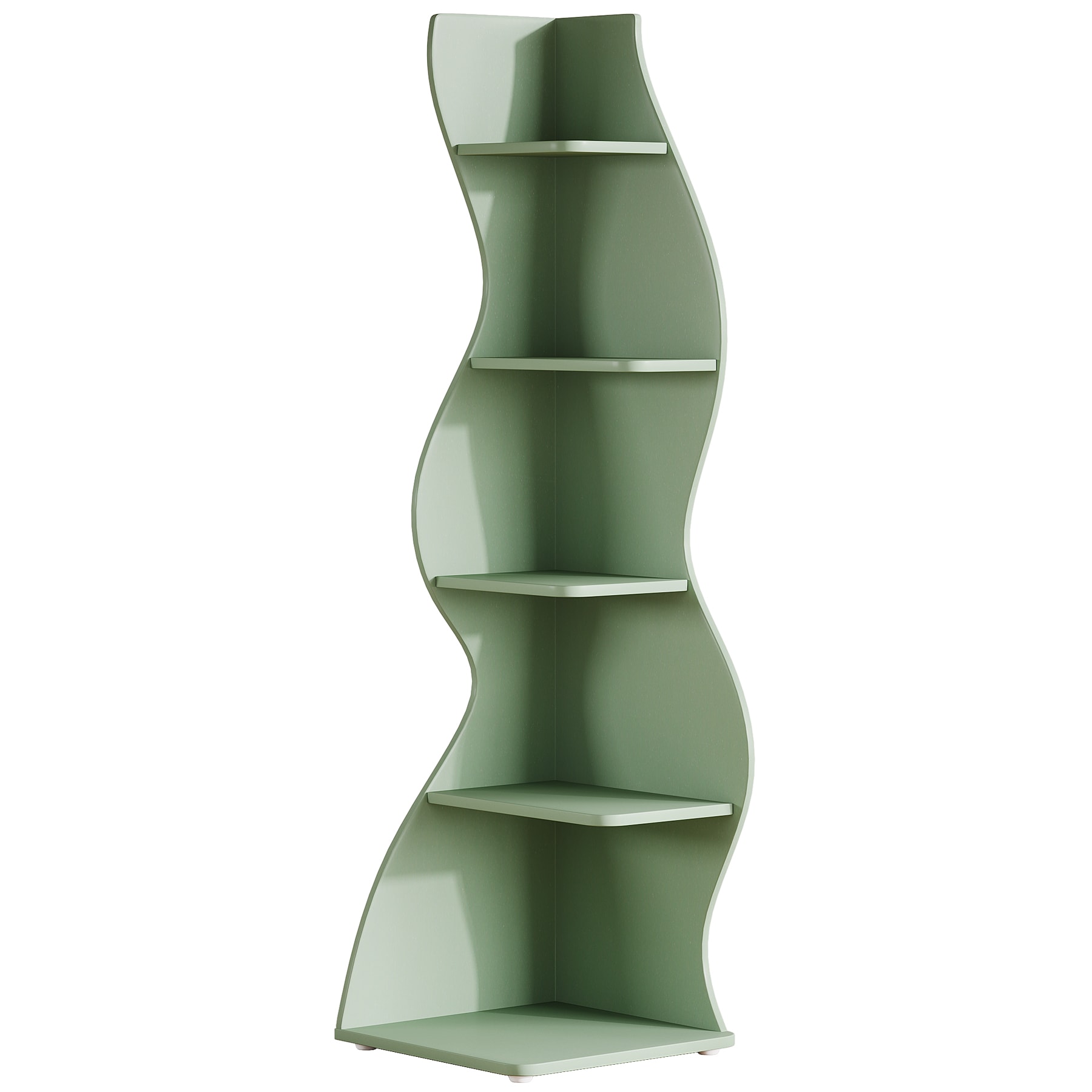 Modern Wall Corner Bookshelf Bookcase