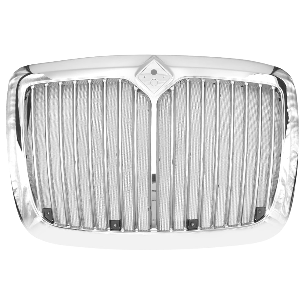 Chrome Grille fit for 2008-2018 International Prostar, With Bug Screen, Chrome Plated