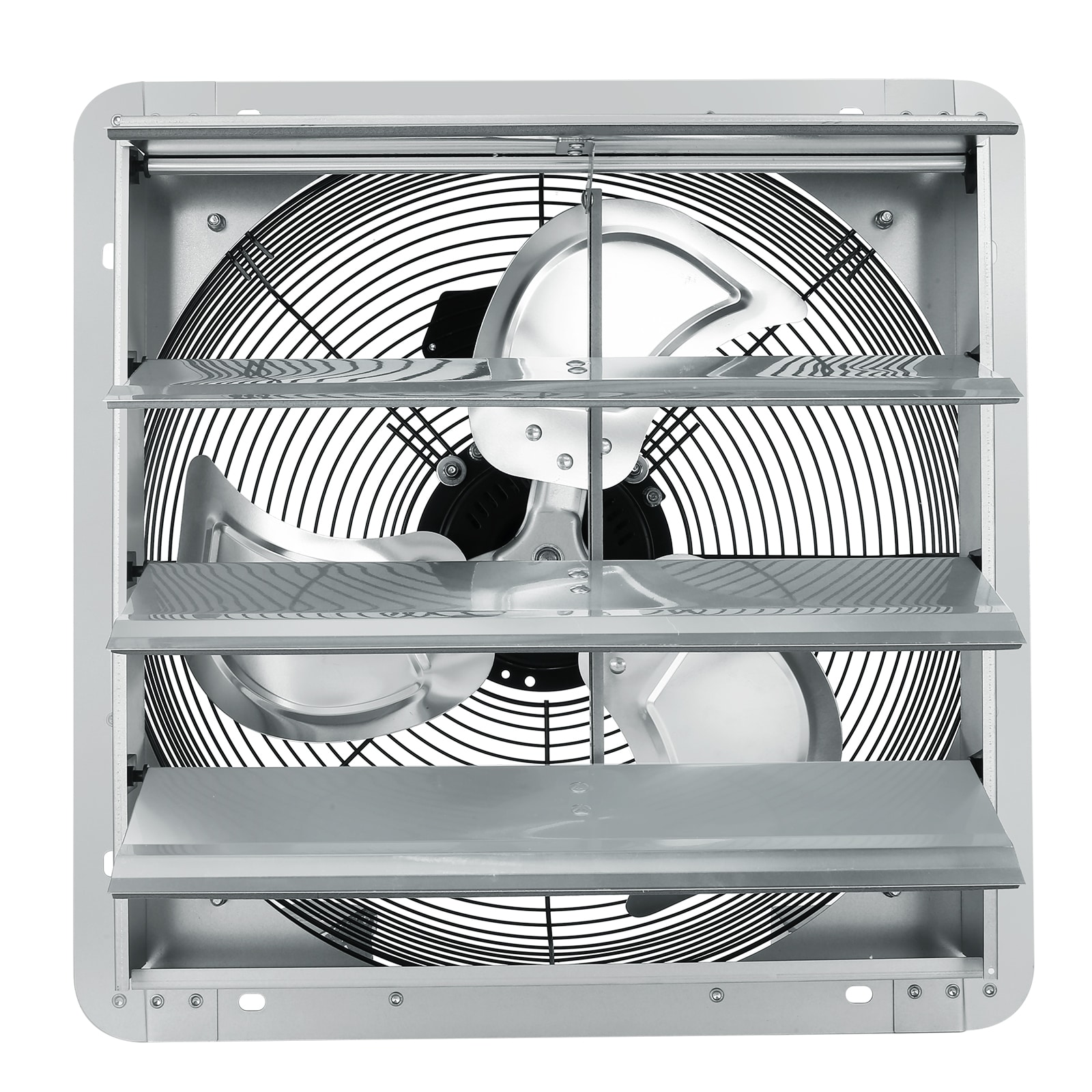 16'' Shutter Exhaust Fan, High-speed 2000 CFM, Aluminum Wall Mount Attic Fan with AC-motor, Ventilation and Cooling for Greenhouses, Garages, Sheds, S