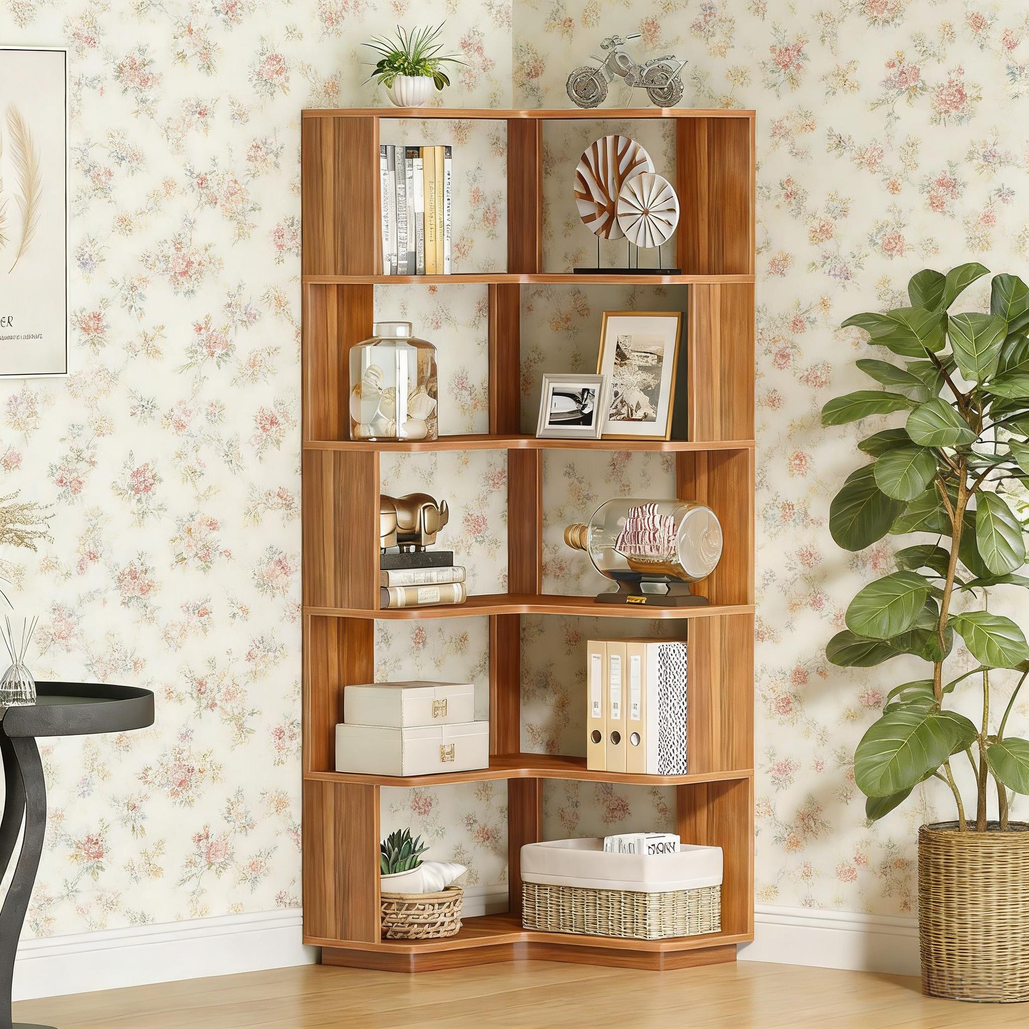 6-Tier Corner Bookshelf, 64.96