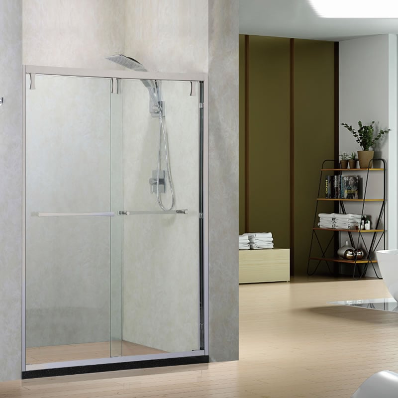 Full-Framed Double Sliding Soft-Close Shower Door, Adjustable Width:55