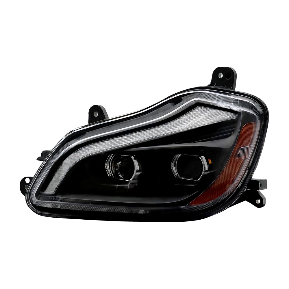 Upgraded LED Headlight Assembly Fit for Kenworth T680 2013-2021 Truck, Left/Driver Side only(Black)