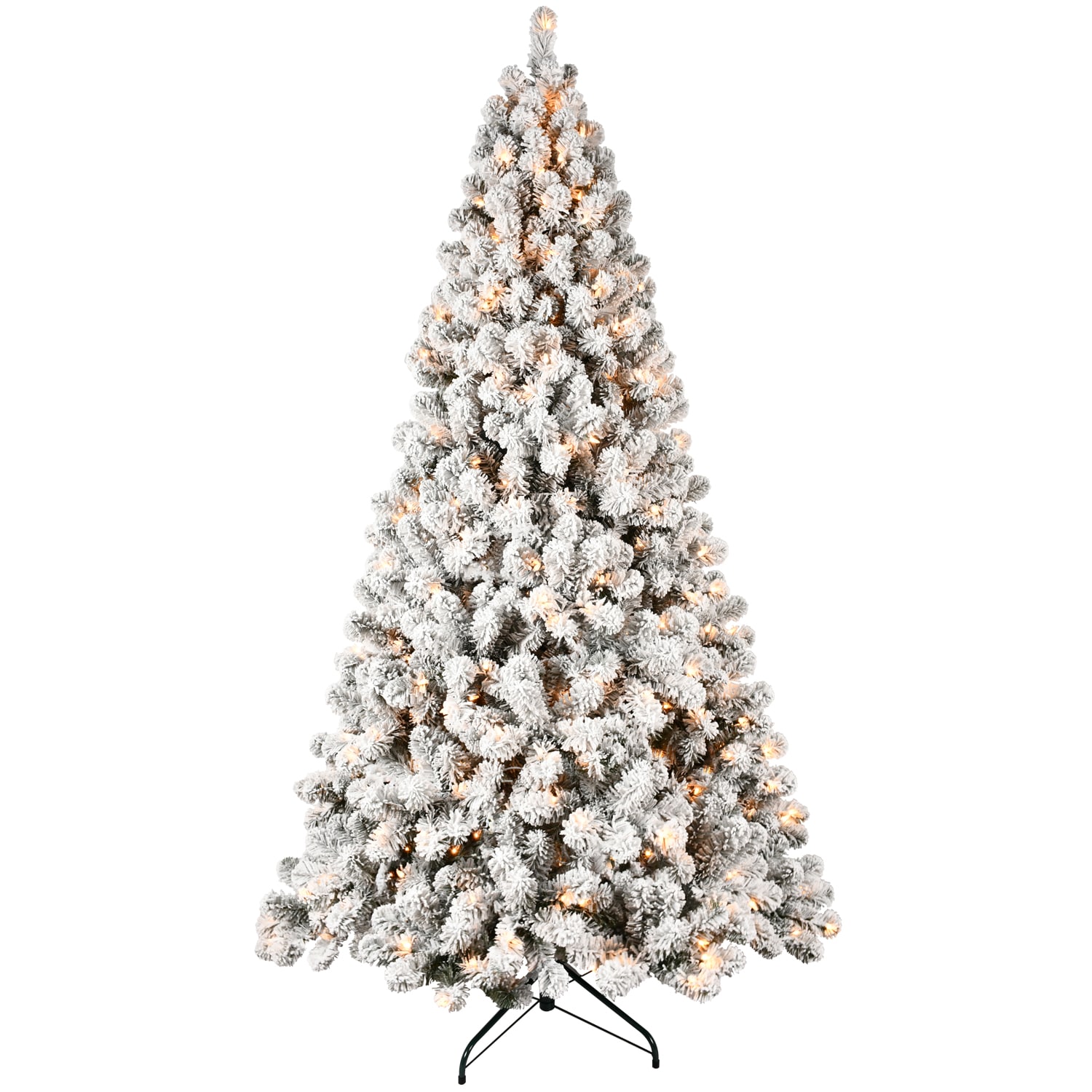 Prelit 8ft PVC flocked tree （memory wire）
