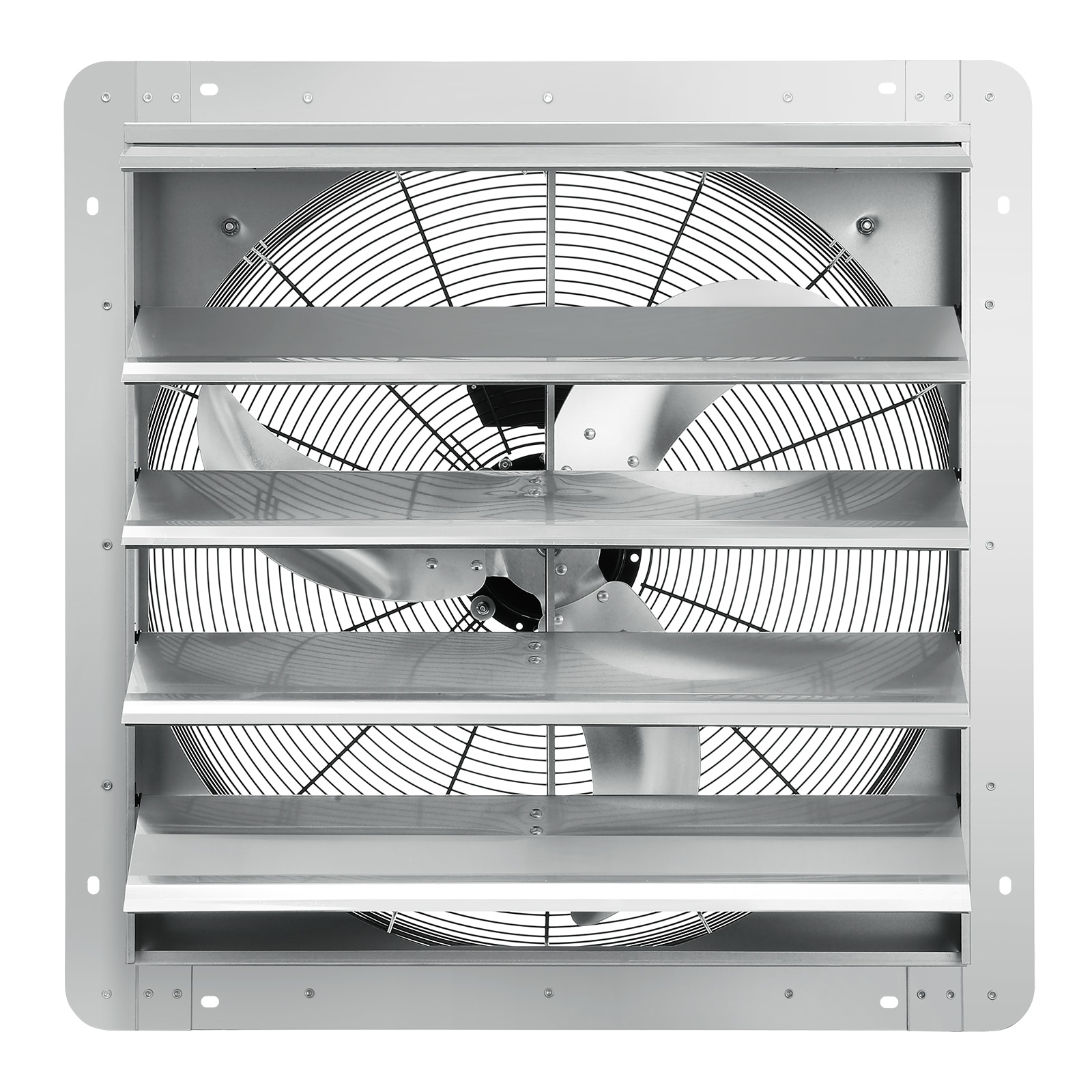 24'' Shutter Exhaust Fan, High-speed 3320 CFM, Aluminum Wall Mount Attic Fan with AC-motor, Ventilation and Cooling for Greenhouses, Garages, Sheds, S