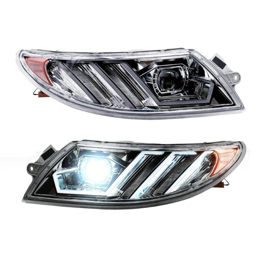 LED Headlights Assembly Compatible With International Durastar 4200 4300 4400 4900 2002-2018, Pair Left/Driver Side and Right/Passenger Right Side